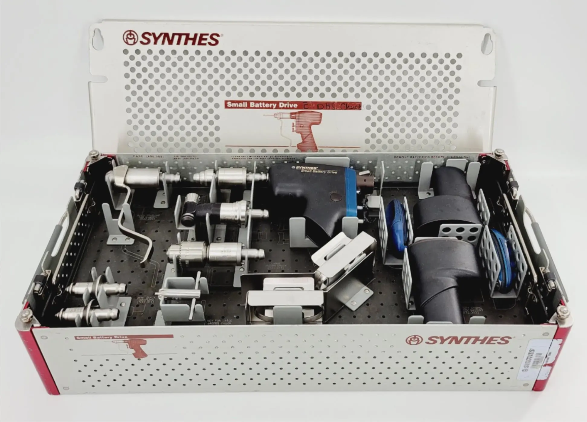 Synthes Small Battery Driver Set with Sterilization Case Orthopedic - Image 5