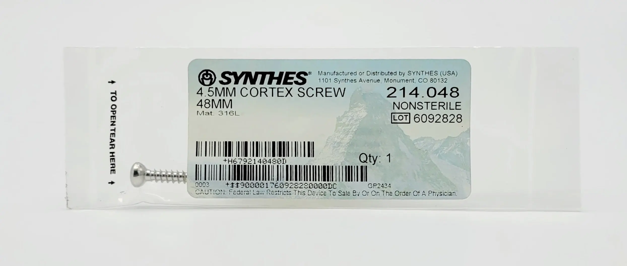 Synthes 214.048 4.5mm Cortex Screw 48mm - Image 2