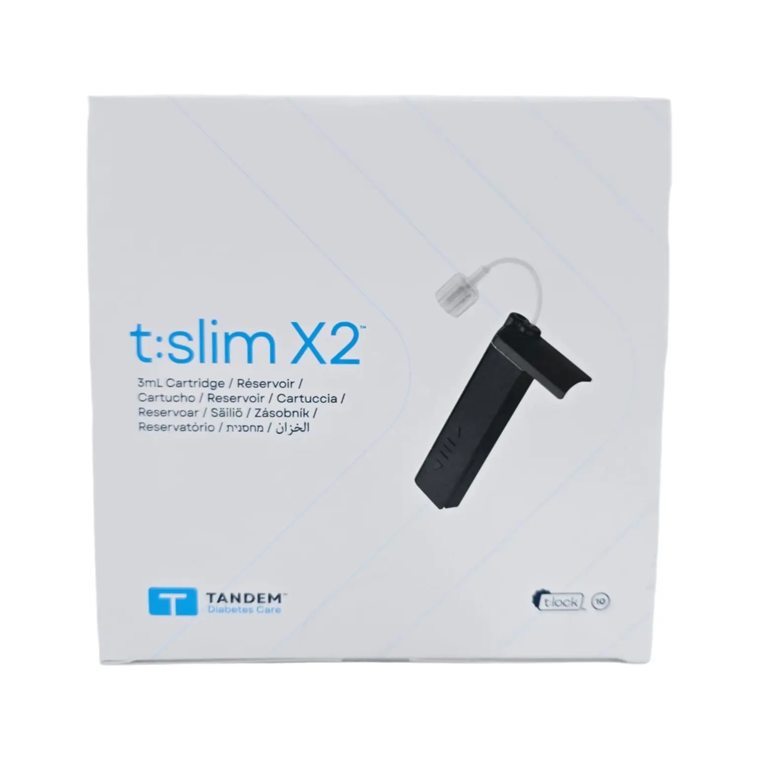 Tandem 1011180 t:slim X2 3mL Cartridge w/ t:lock 10/BX