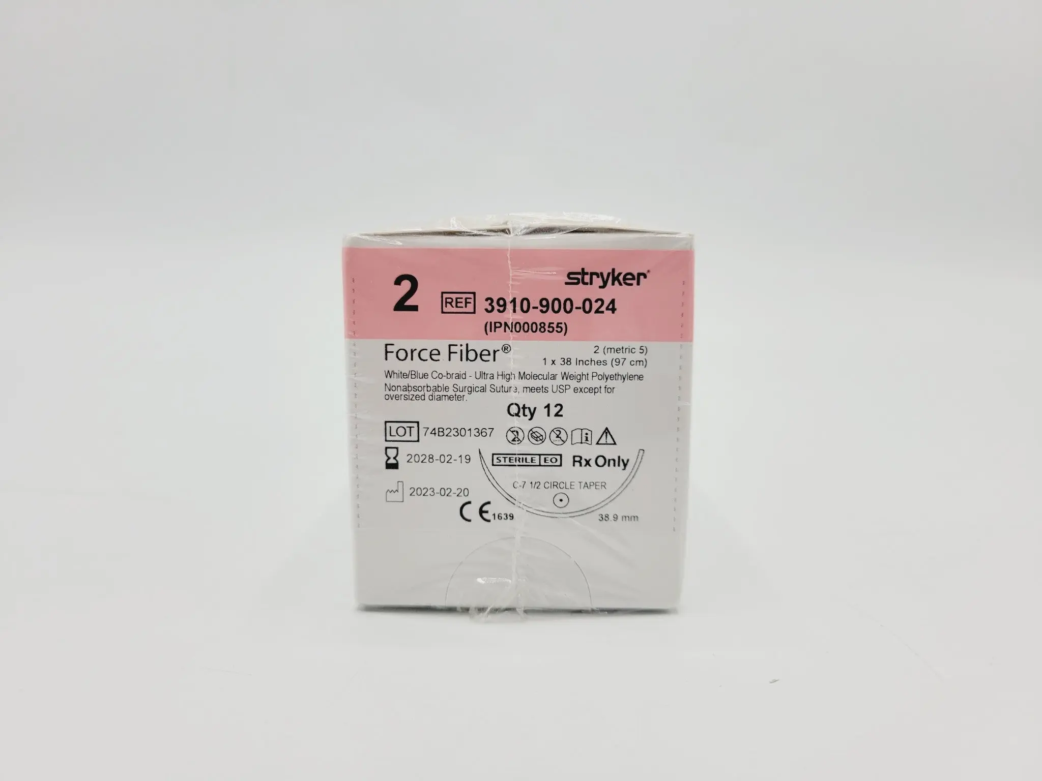 Teleflex IPN000855 2 Stryker Force Fiber Blue UHMWPE 1X38" C-7 Box of 12 - Image 2