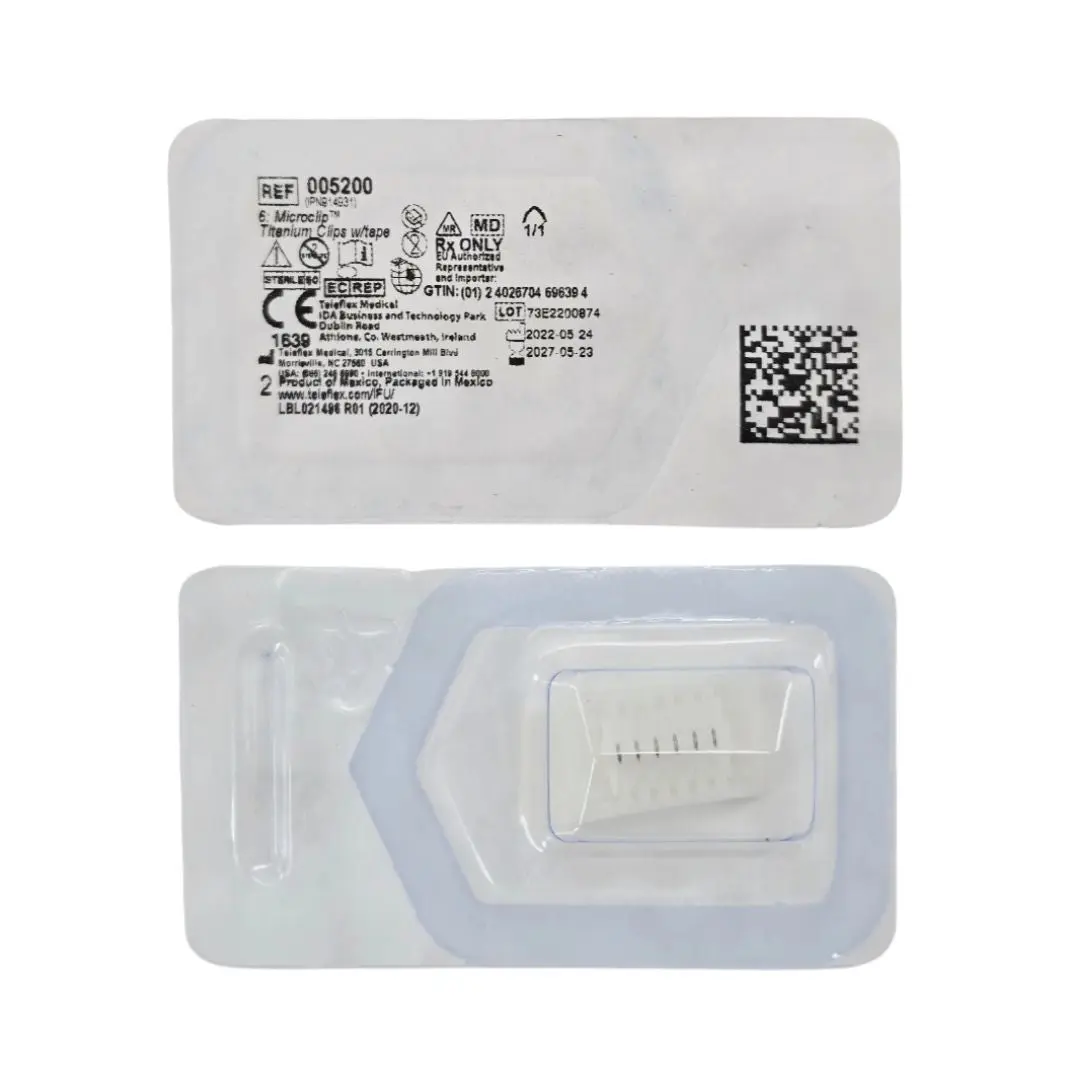 Teleflex Weck IPN914931 Horizon Microclip Titanium Ligating Clips (6 Clips w/ Tape per Cartridge)