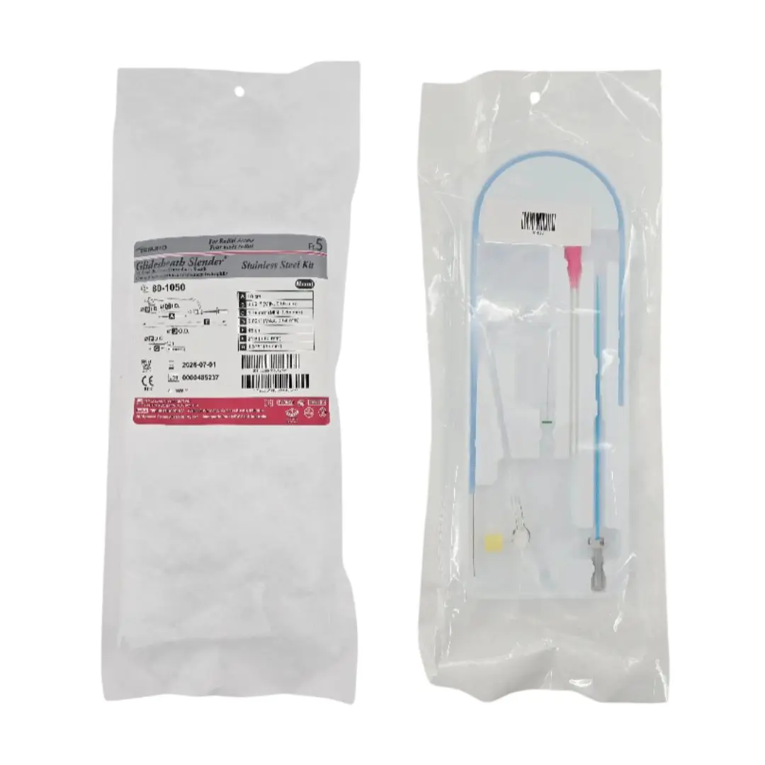Terumo Glidesheath 80-1050 Glidesheath Slender Hydrophilic Coated Introducer Sheath 5Fr. Stainless Steel Kit