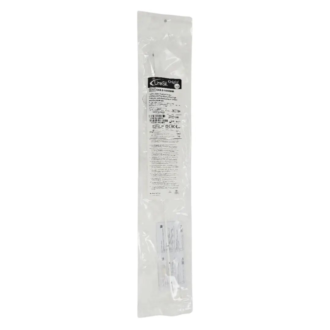 UreSil CCL2-1450HB Hydrophilic Coated Origin CHOLE-CATH Biliary Drainage Catheter w/ Radiopaque Marker and Depth Marks 14F