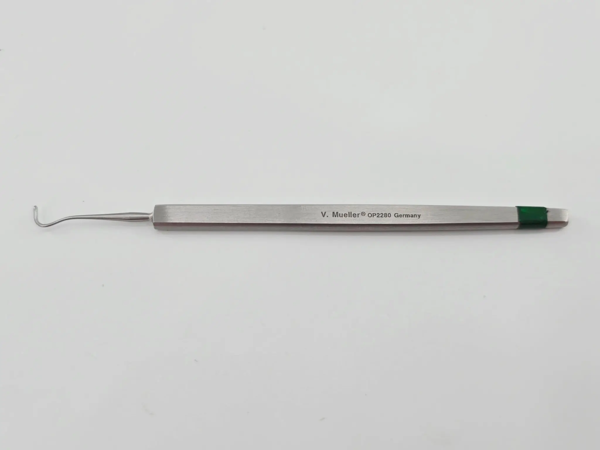 V. Mueller OP2280 Stevens Tenotomy Hook Blunt Tip Ophthalmology 4-3/4" - Image 2