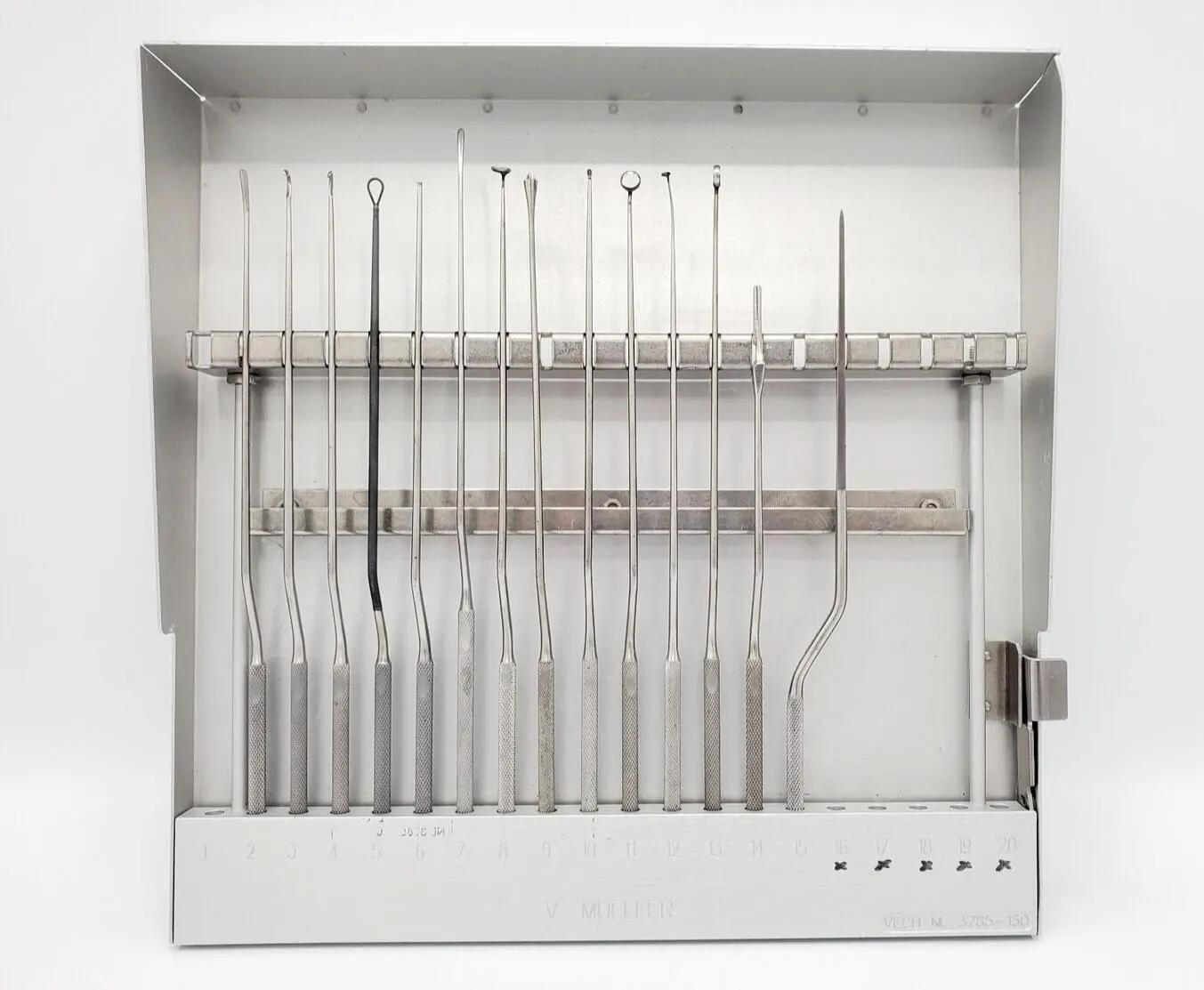 V. Mueller Rhoton Trans-Sphenoidal 14-Piece Instrument Set and Case Neurology - Image 2