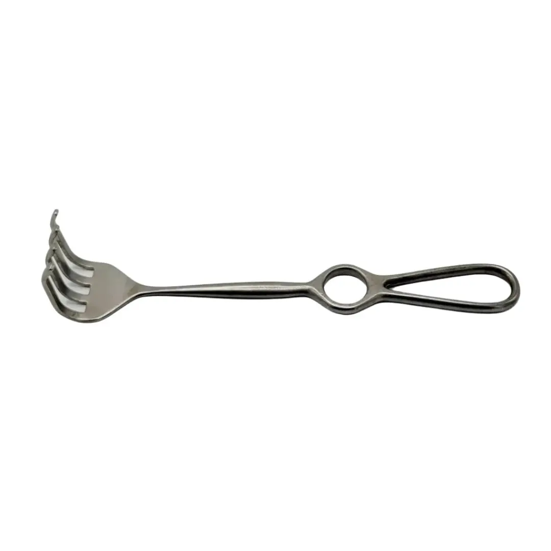 V. Mueller SU3580 Israel Retractor 4 Prongs Blunt Overall Length 9-1/2" (24.1Cm)