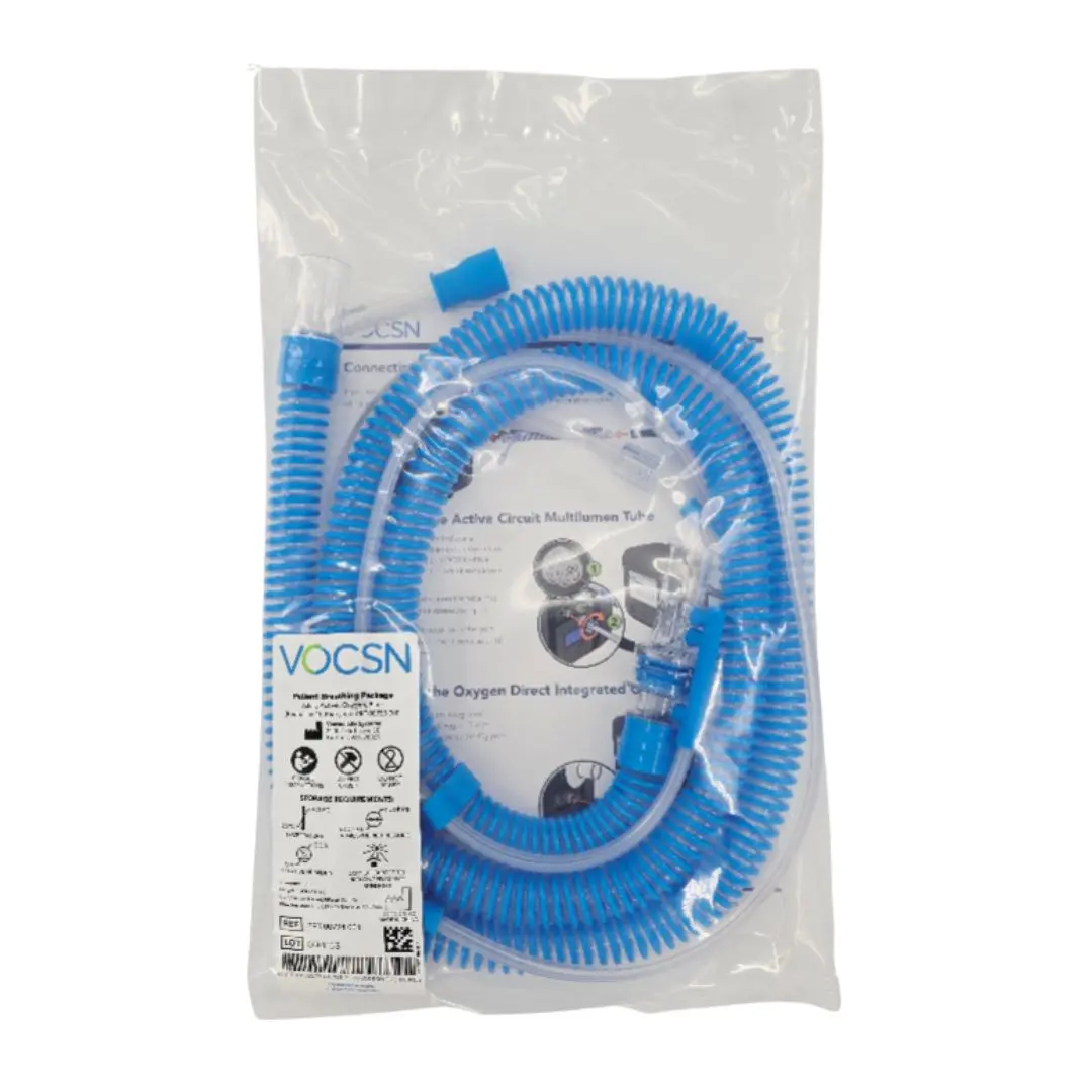 Ventec PRT-00794-001 VOCSN Patient Breathing Package Adult, Active, Oxygen, Blue 19mm x 6.4 ft.