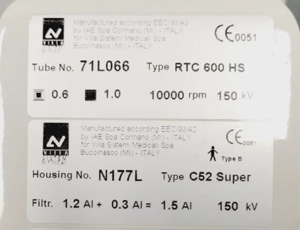 Villa Sistemi RTC 600 HS X-Ray Tube 1000 RPM - Image 3