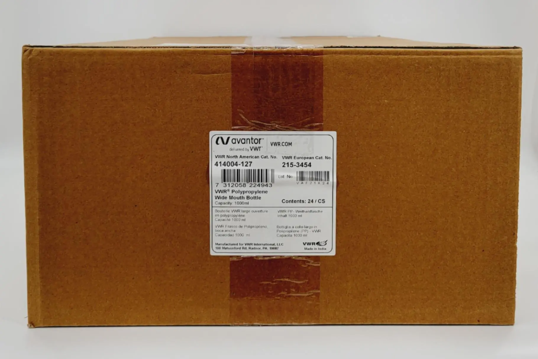 VWR 414004-127 Avantor Polypropylene Wide Mouth Bottle 1000mL 24/CS - Image 3