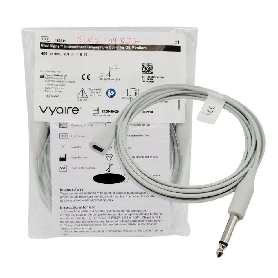 Vyaire 165641 Vital Signs Interconnect Temperature Cable 9'