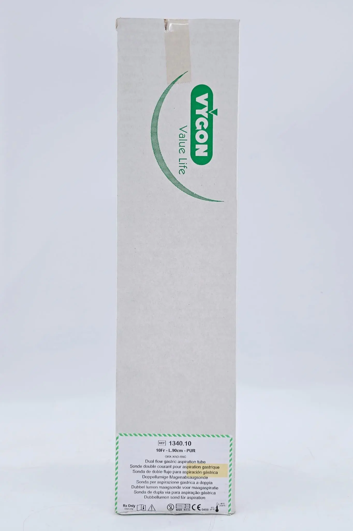 Vygon 1340.10 Dual Flow Gastric Aspiration Tube 10Fr. 90cm Length PUR 10/BX - Image 2