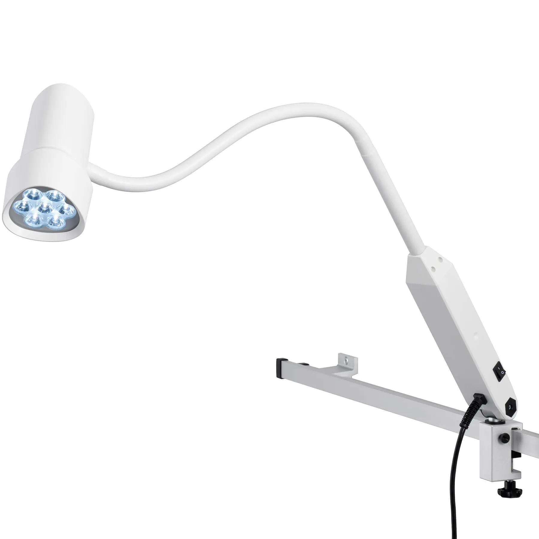 Waldmann HALUX LED N50 Exam Light-3 P SX, Color Changing, Dimming, Gooseneck - Rail Mount