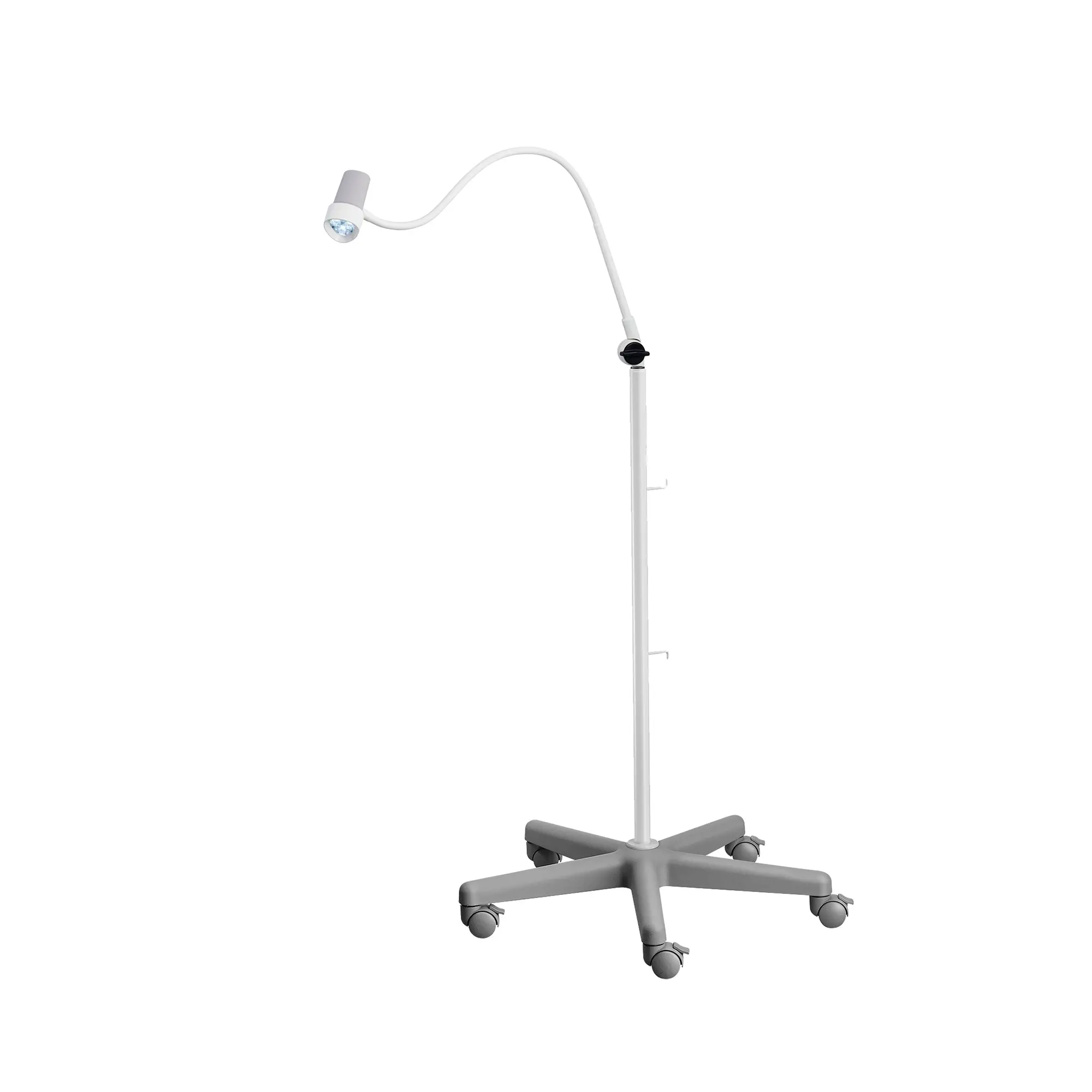 Waldmann HALUX N30-1 P SGV Exam Light, 8W, 4400K, GOOSENECK, BASE JOINT, Dimmable, Side Mount, Roller Stand