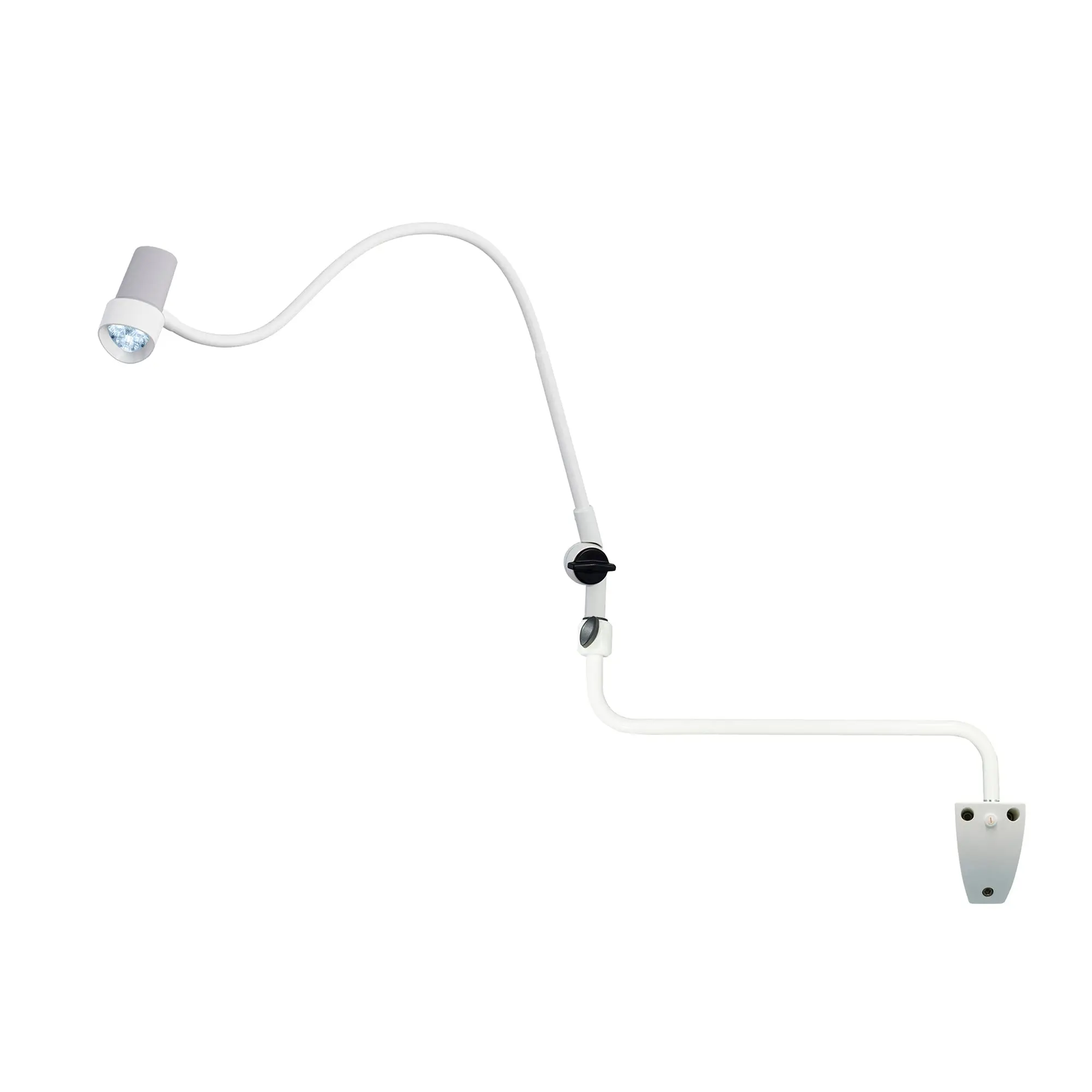 Waldmann HALUX N30-1 P SGV Exam Light, 8W, 4400K, GOOSENECK, BASE JOINT, Dimmable, Side Mount, Wall Mount, EXT Arm