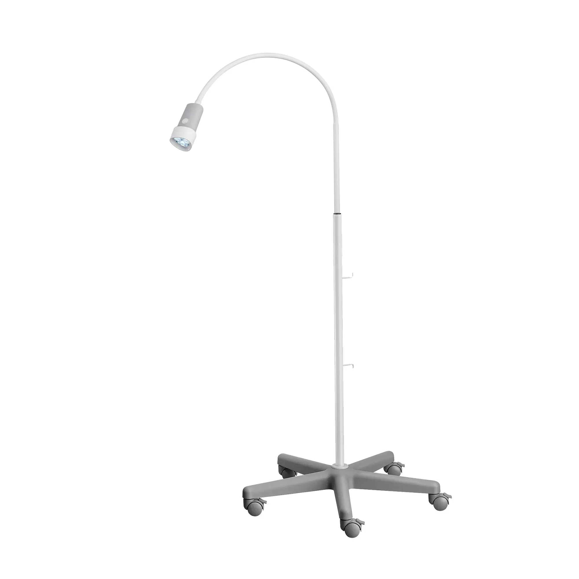 Waldmann HALUX N30-1 P SH Exam Light, 8W, 4400K, GOOSENECK, Dimmable, Rear Mount, Roller Stand