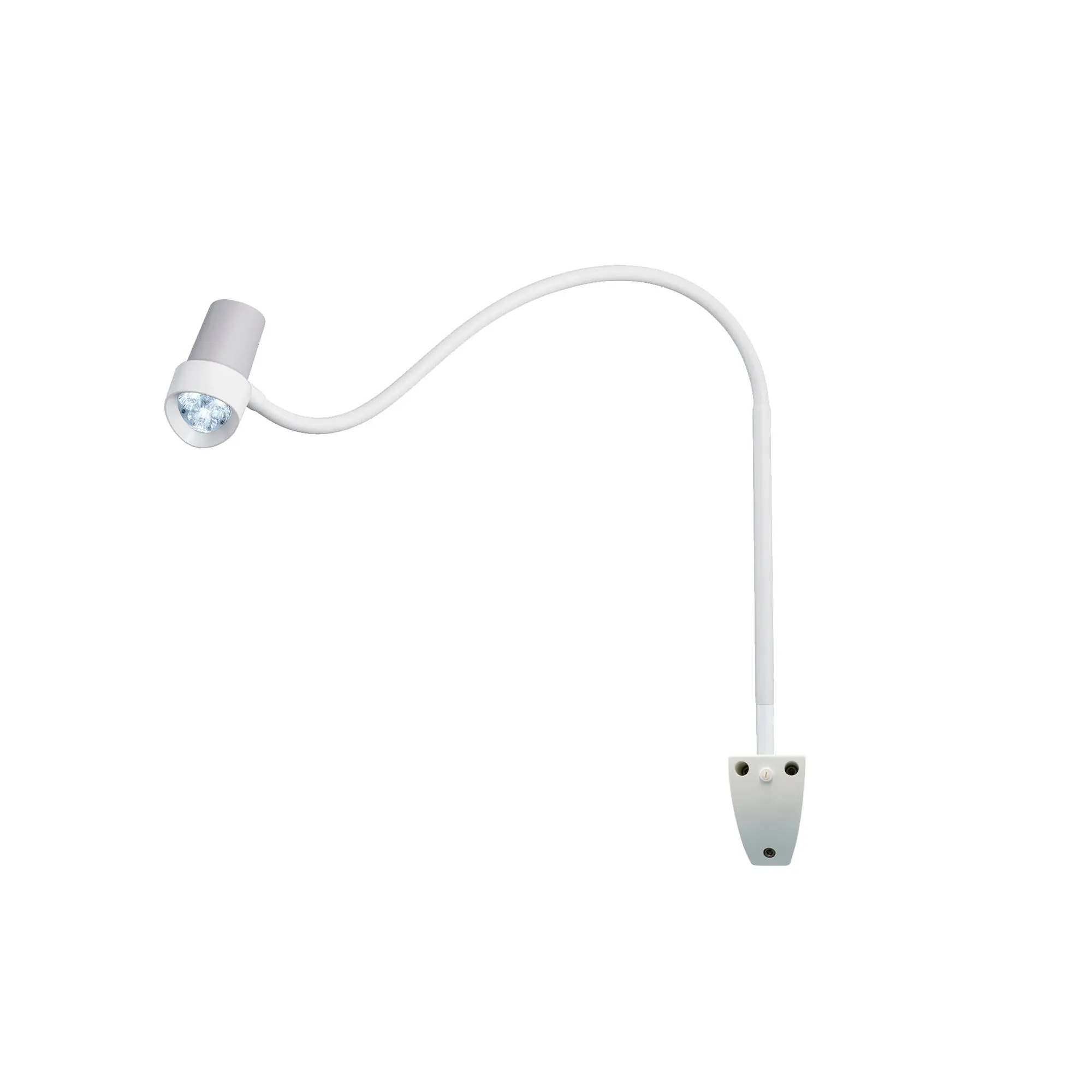 Waldmann HALUX N30-1 P SV Exam Light, 8W, 4400K, GOOSENECK, Dimmable, Side Mount, Wall Mount
