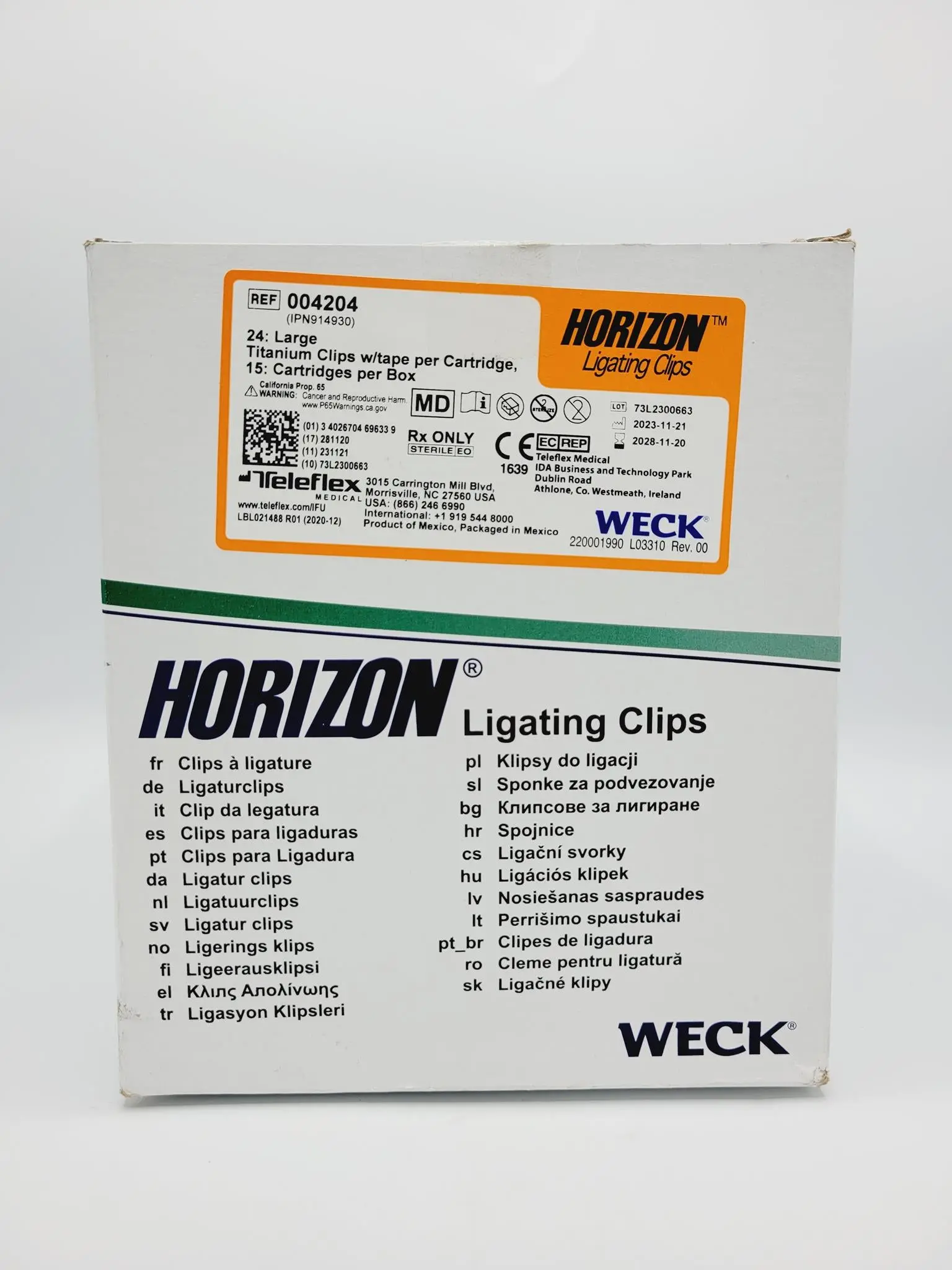 Weck 004204 Horizon 24 Large Titanium Ligating Clips BX/15 - Image 2