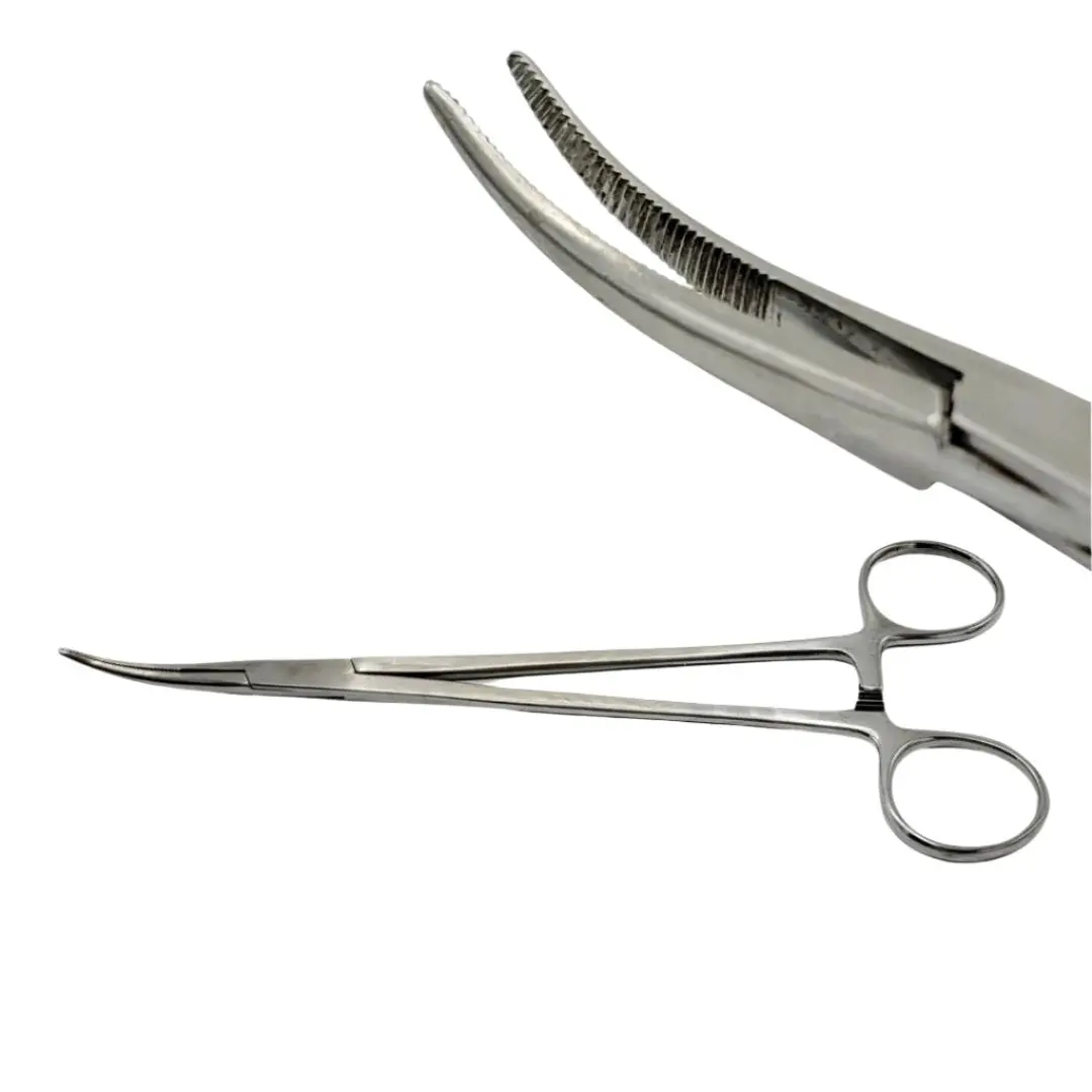 Weck 75-120 Schnidt Tonsil Forceps 7" Curved Serrated Stainless Steel Surgical