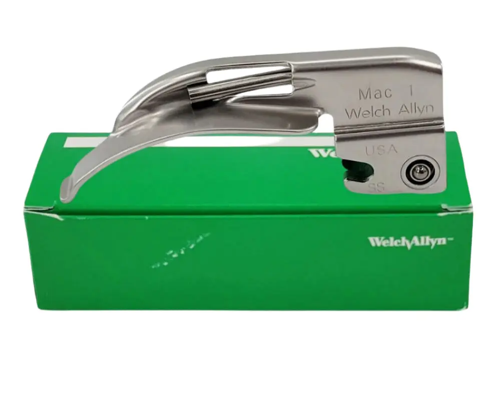 Welch Allyn 69061 Fiber Optic Miller Laryngoscope Blade Size 1 Green - Image 3