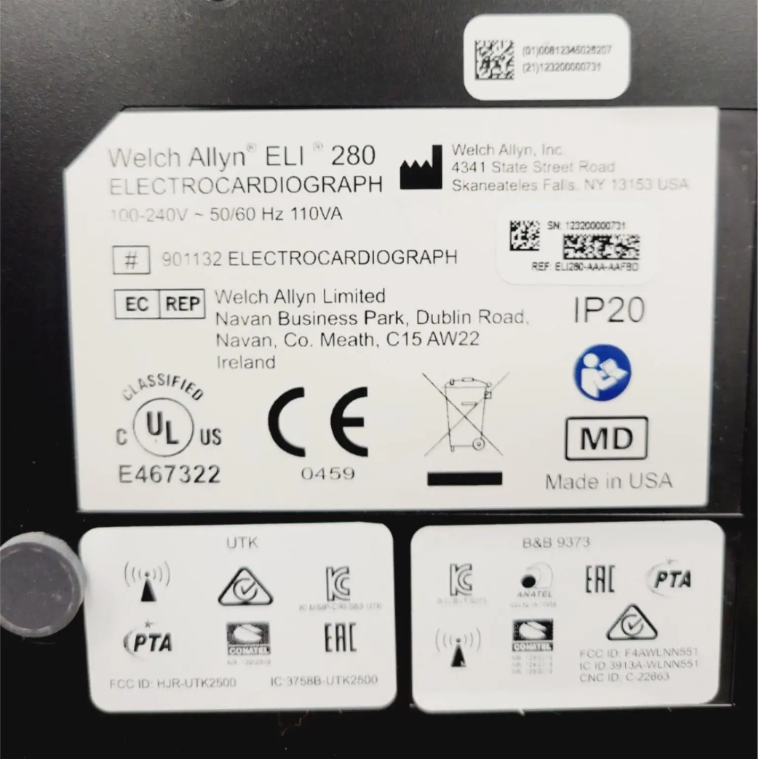 Welch Allyn ELi 280 12-Lead Multi-Channel Electrocardiograph & Cart Ver 2.4.1.8 Reconditioned - Image 7