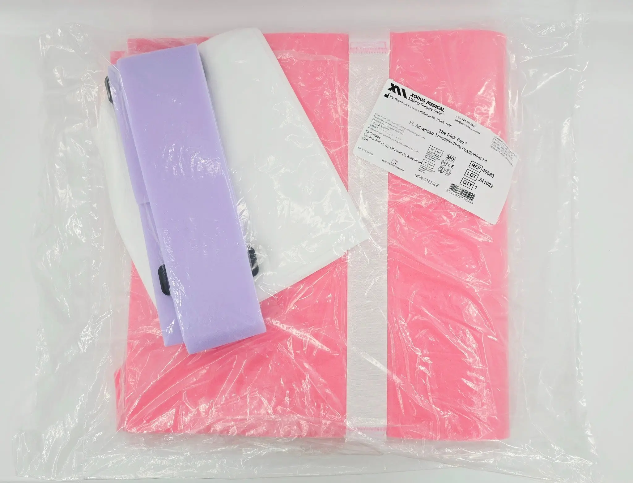 Xodus Medical 40583 The Pink Pad XL Advanced Trendelenburg Positioning Kit 1/EA - Image 2