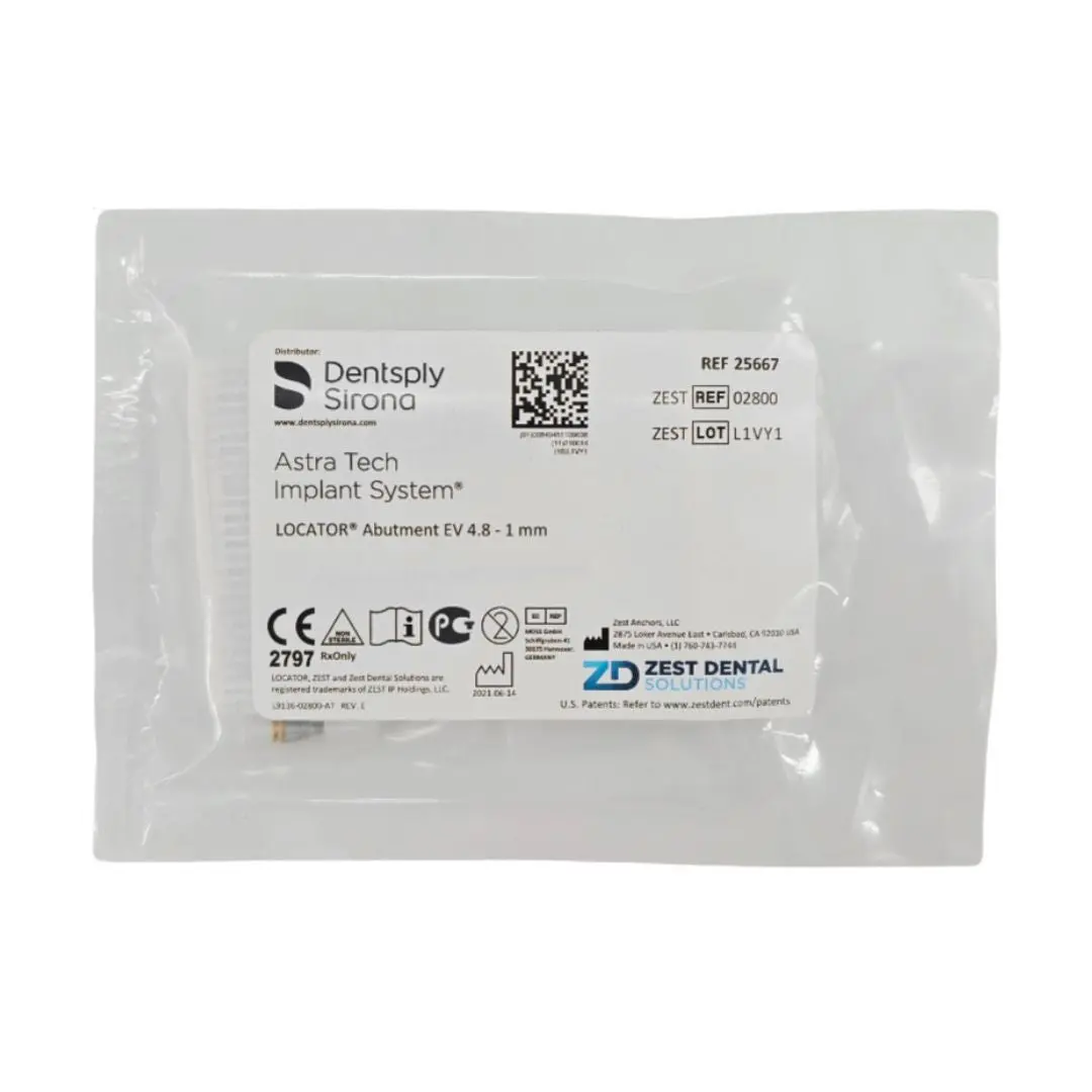 Zest Anchors 02800 LOCATOR Abutement EV 4.8 1mm Dentsply Sirona Astra Tech Implant System