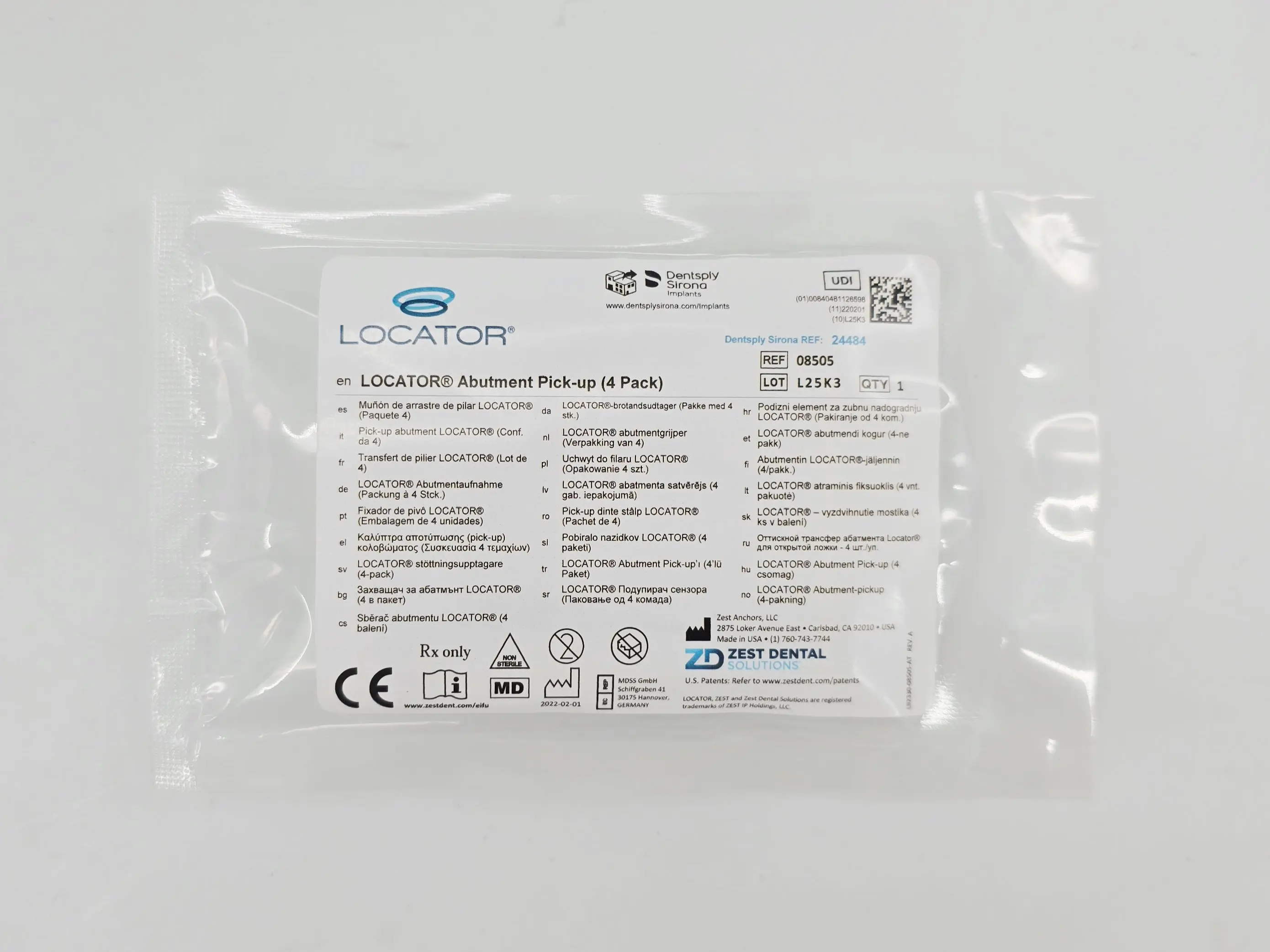 Zest Anchors 08505 LOCATOR Abutement Pick-Up (4 Pack) Dentsply Sirona Astra Tech Implant System - Image 2