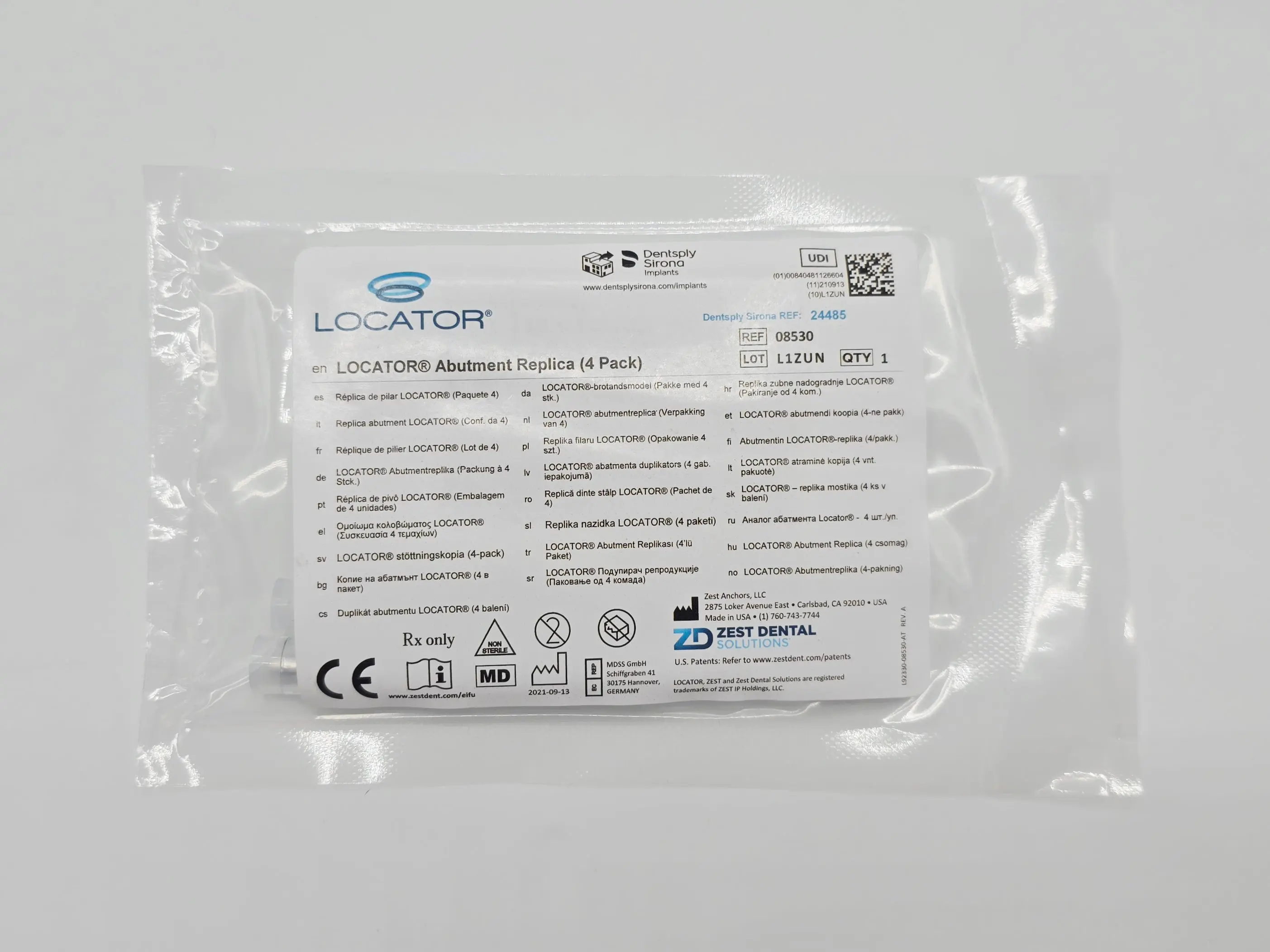 Zest Anchors 08530 LOCATOR Abutment Replica Female Analog 4.0mm (4 Pack) Dentsply Sirona Astra Tech Implant System - Image 2