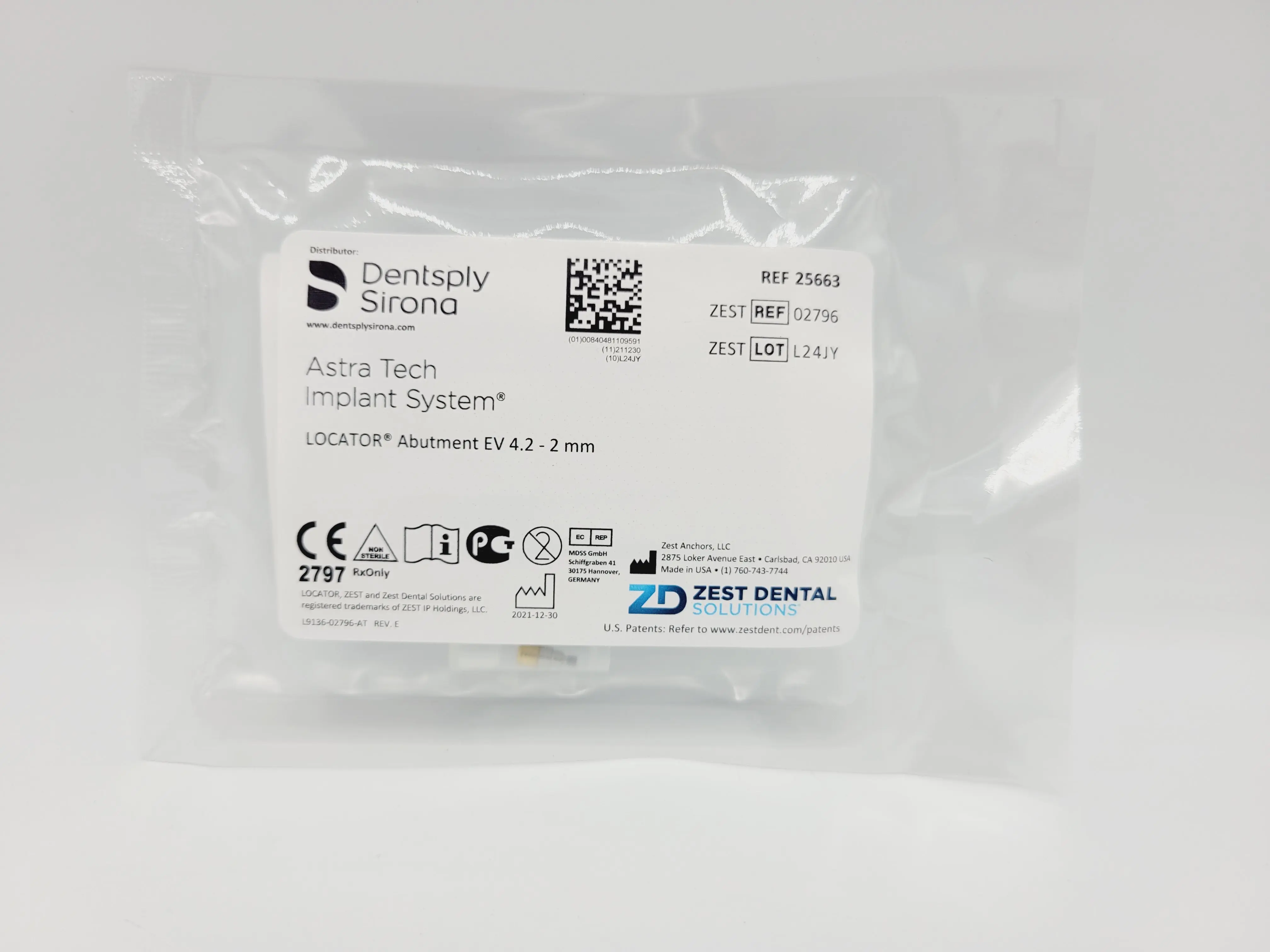 Zest Anchors 25663 Abutment EV 4.2 - 2 mm - Image 2