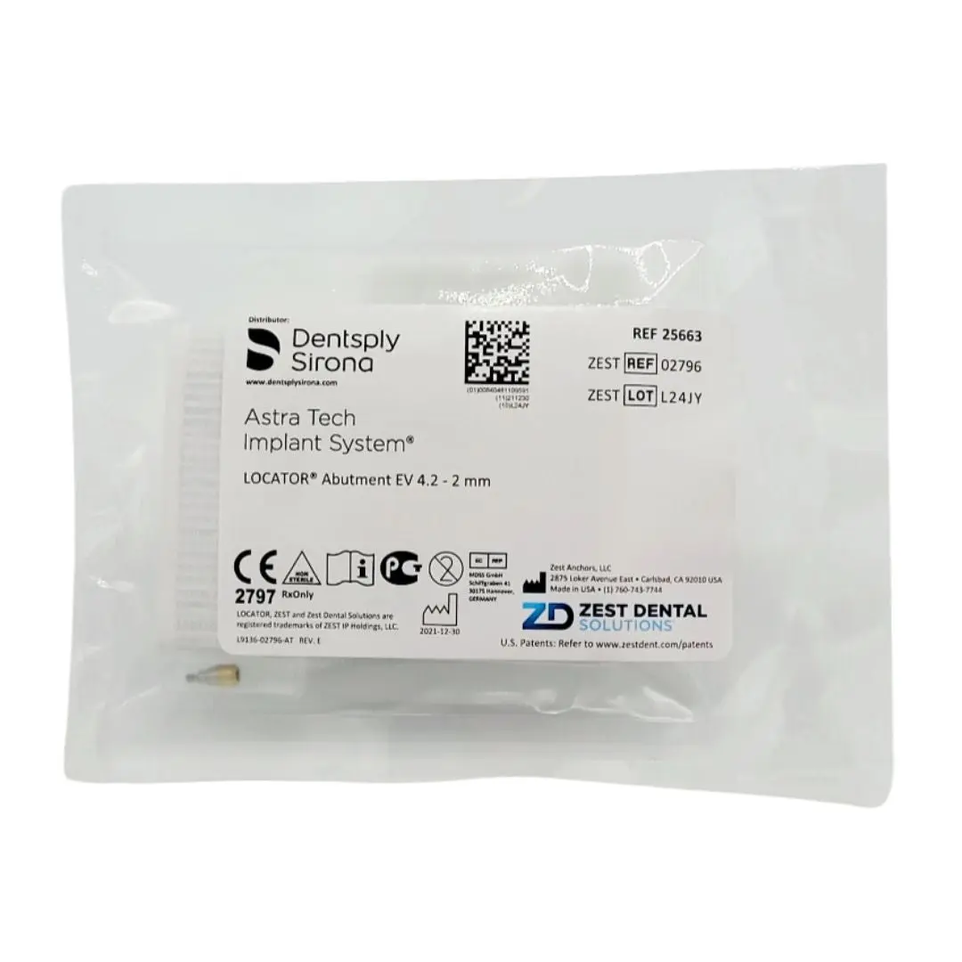 Zest Anchors 02796 Locator Abutment For Ev 4.2 X 2.0mm, Astra Tech