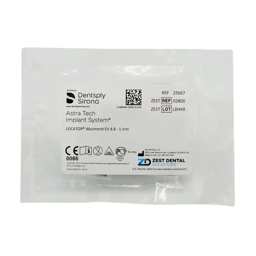 Zest Anchors 02800 Locator Abutment For Ev 4.8 X 1.0mm, Astra Tech