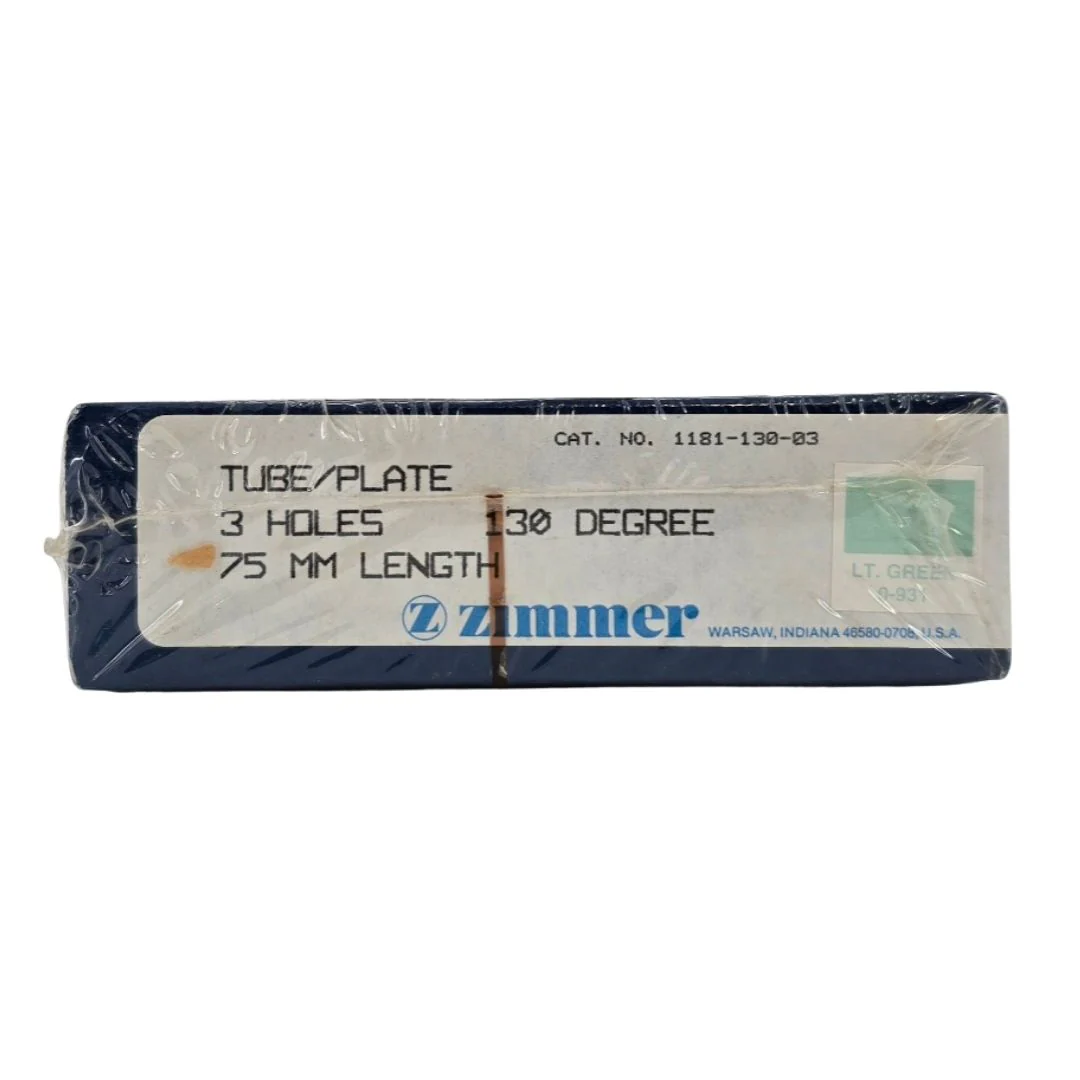 Zimmer Biomet 1181-130-03 Free-Lock Femoral Fixation System Compression Tube/Plate 130° 3 Holes 75mm Length BX/1