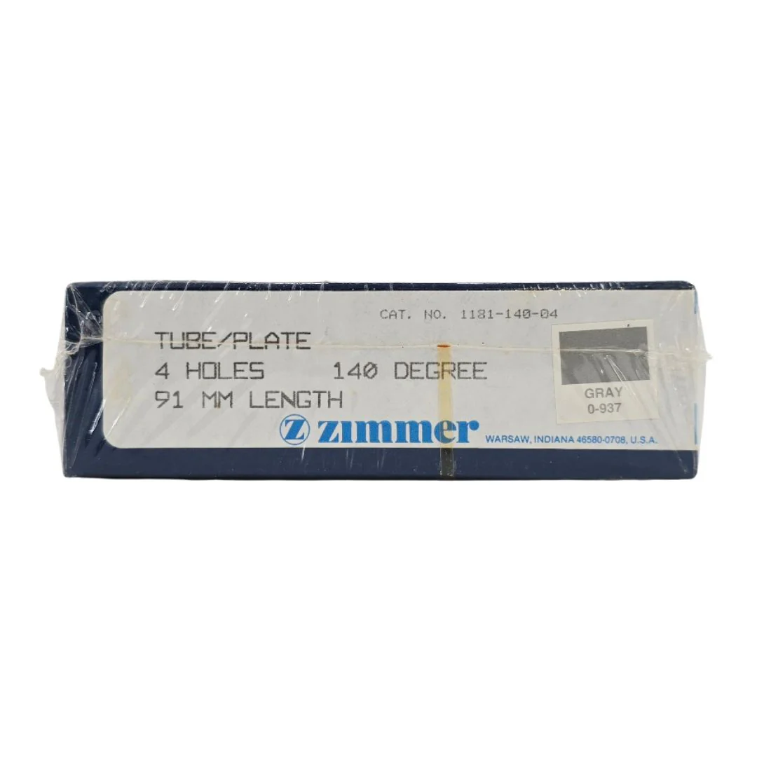 Zimmer Biomet 1181-140-04 Free-Lock Femoral Fixation System Compression Tube/Plate 140° 4 Holes 91mm Length BX/1