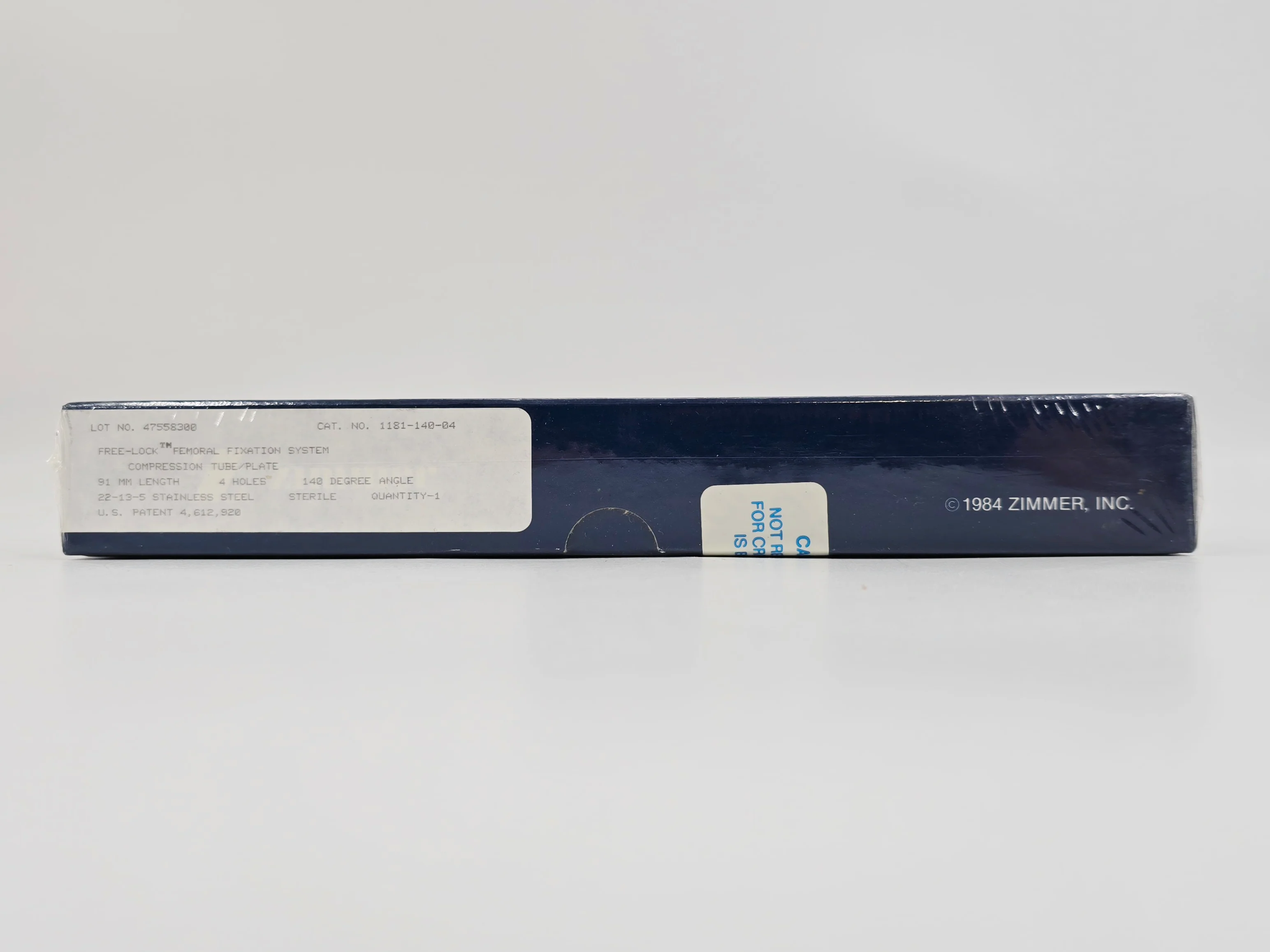 Zimmer Biomet 1181-140-04 Free-Lock Femoral Fixation System Compression Tube/Plate 140° 4 Holes 91mm Length BX/1 - Image 2