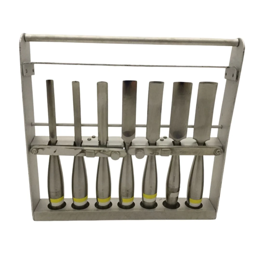 Zimmer 8-Piece Curved/Straight Gouge Set w/ Instrument Case Orthopedic