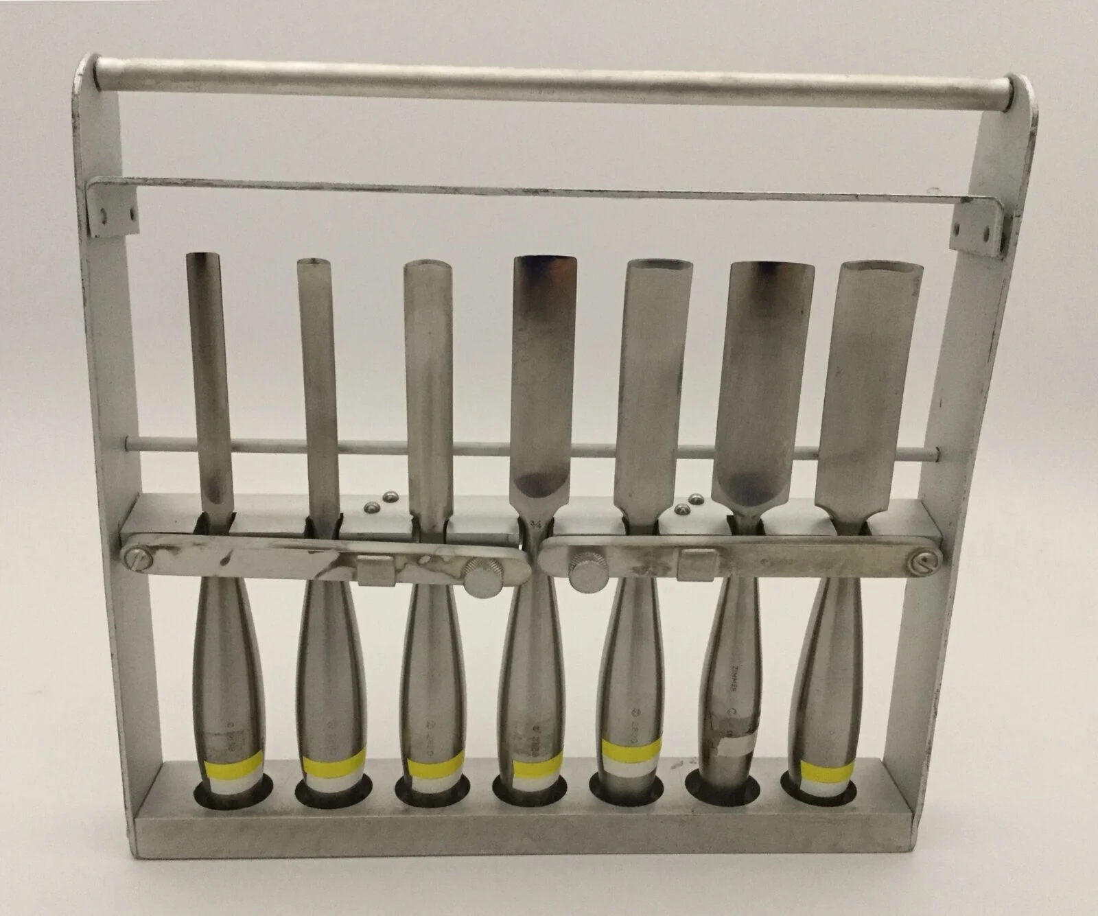 Zimmer 8-Piece Curved/Straight Gouge Set w/ Instrument Case Orthopedic - Image 2