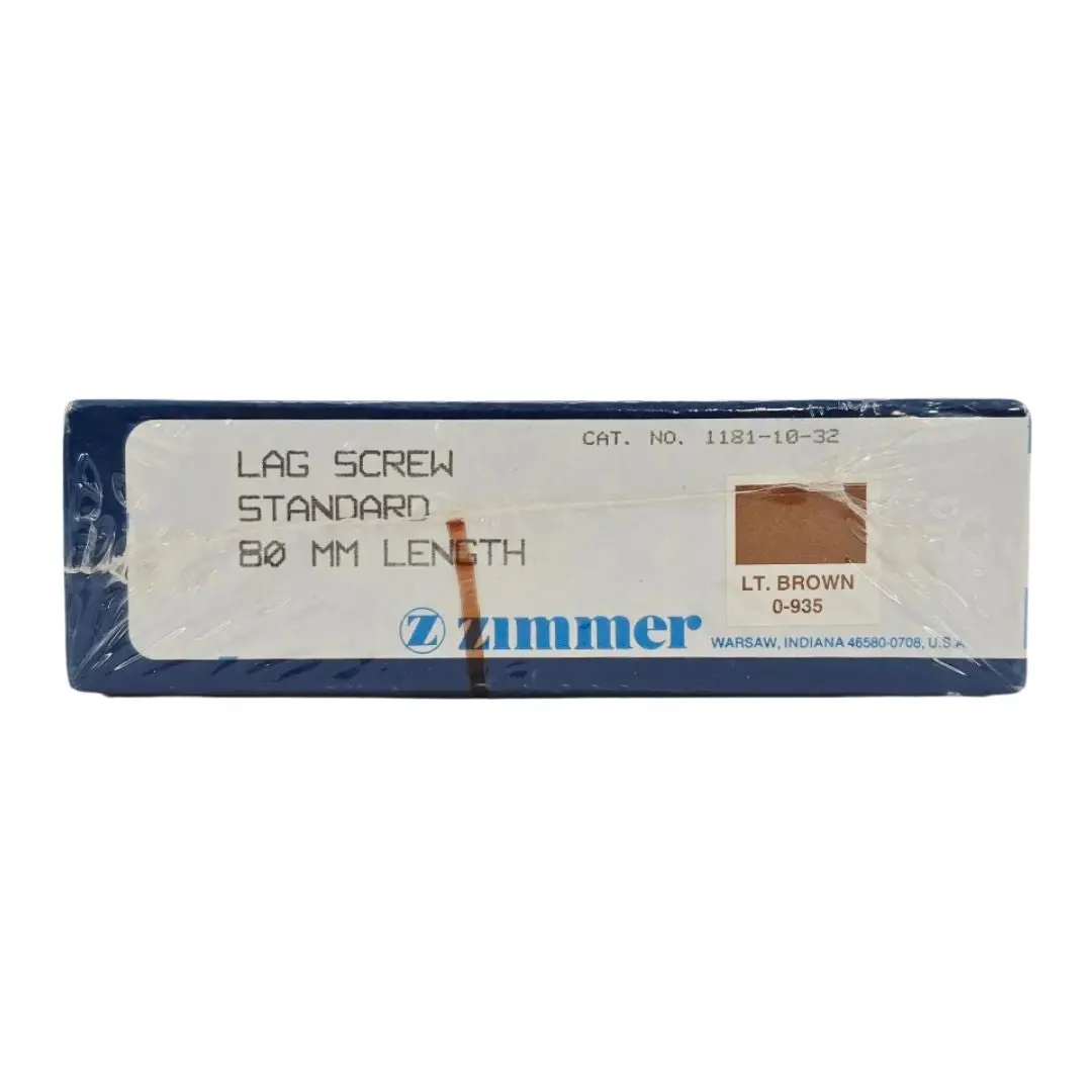 Zimmer Biomet 1181-10-32 Free-Lock Femoral Fixation System Compression Lag Screw Standard 12.7mm 80mm Length BX/1