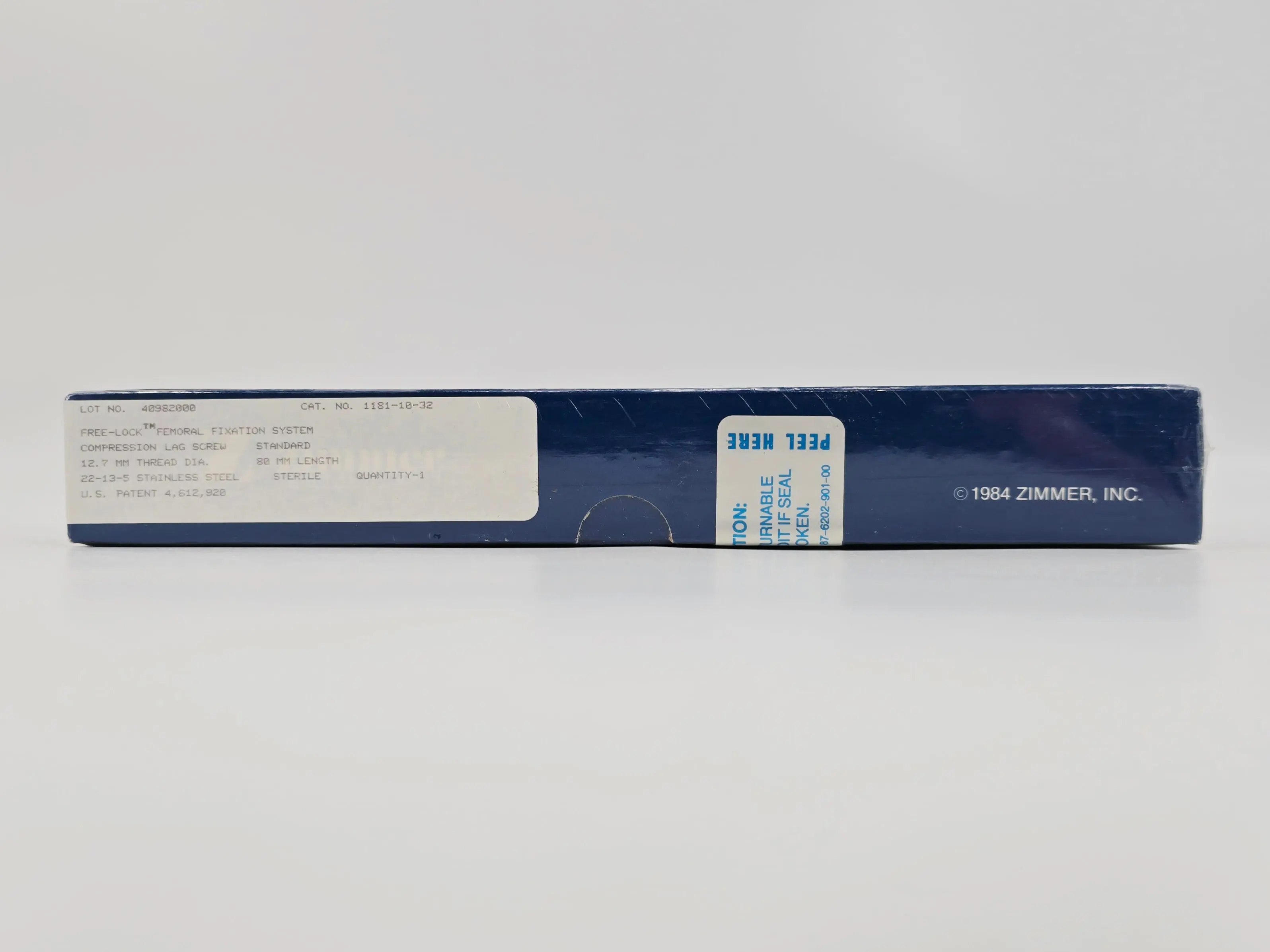 Zimmer Biomet 1181-10-32 Free-Lock Femoral Fixation System Compression Lag Screw Standard 12.7mm 80mm Length BX/1 - Image 3