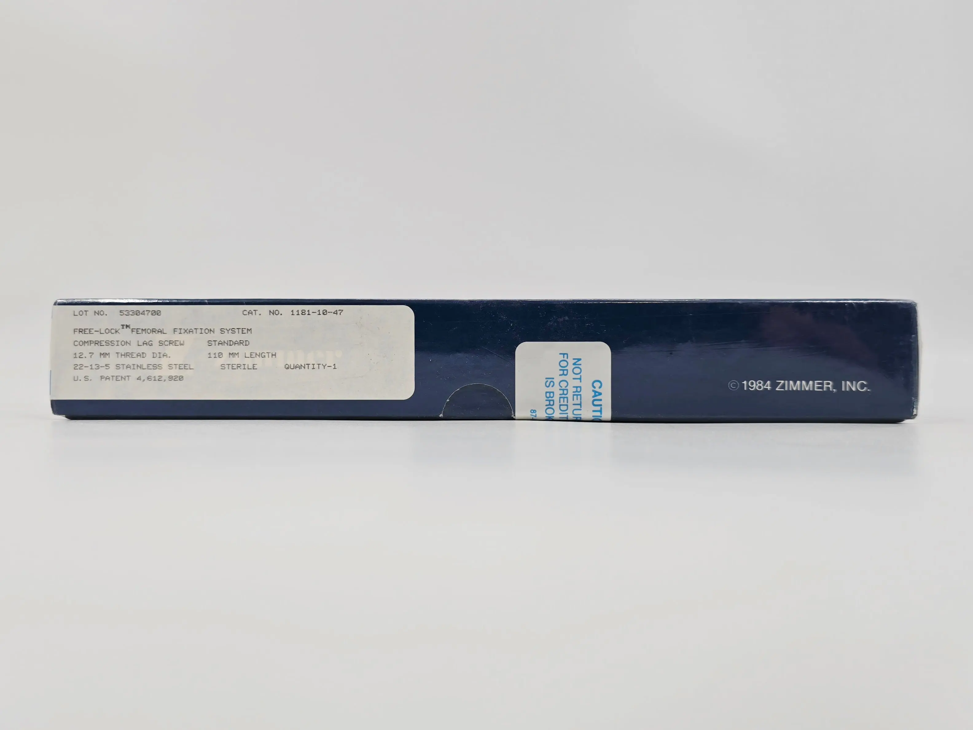 Zimmer Biomet 1181-10-47 Free-Lock Femoral Fixation System Compression Lag Screw Standard 13mm 110mm Length BX/1 - Image 3