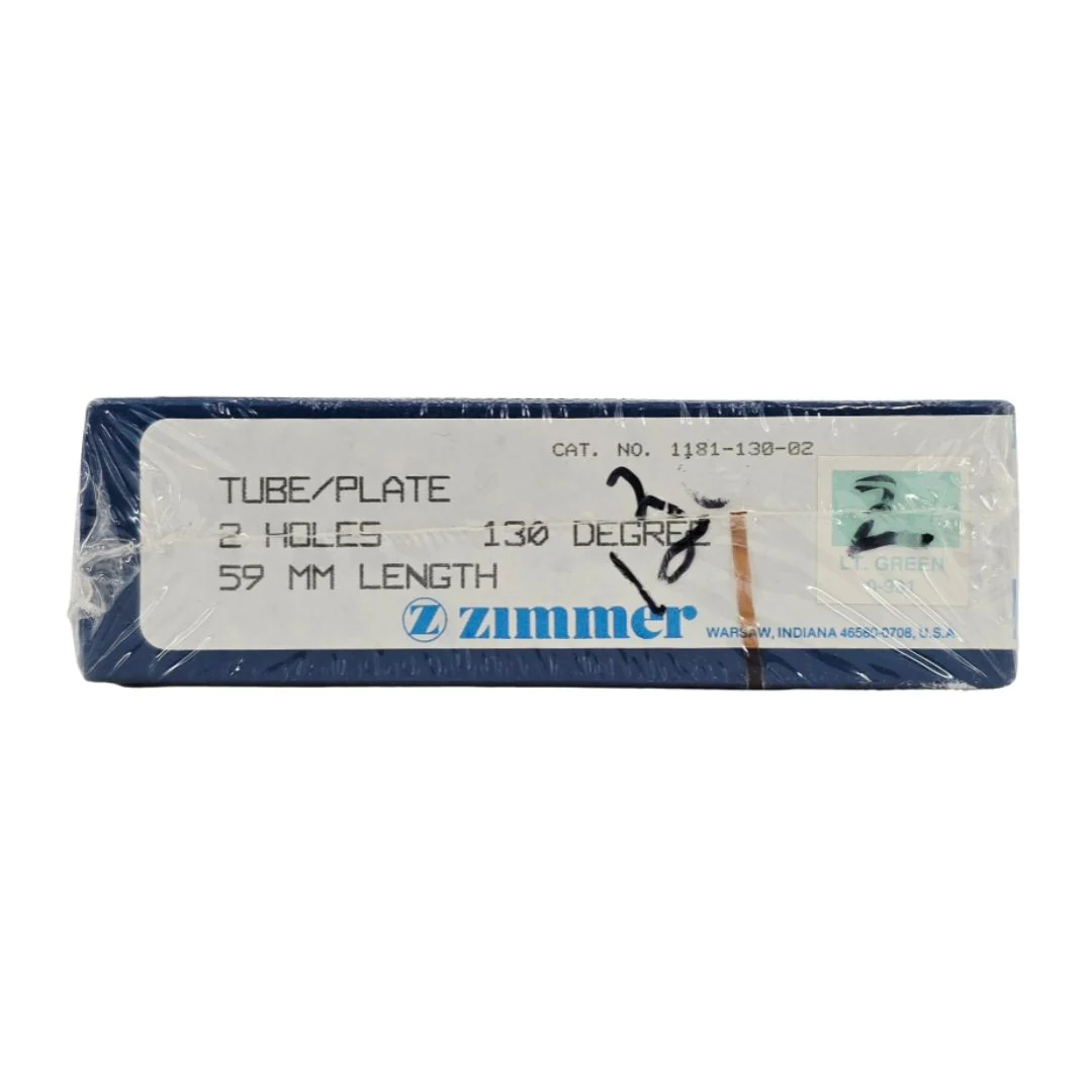 Zimmer Biomet 1181-130-02 Free-Lock Femoral Fixation System Compression Tube/Plate 130° 2 Holes 59mm Length BX/1