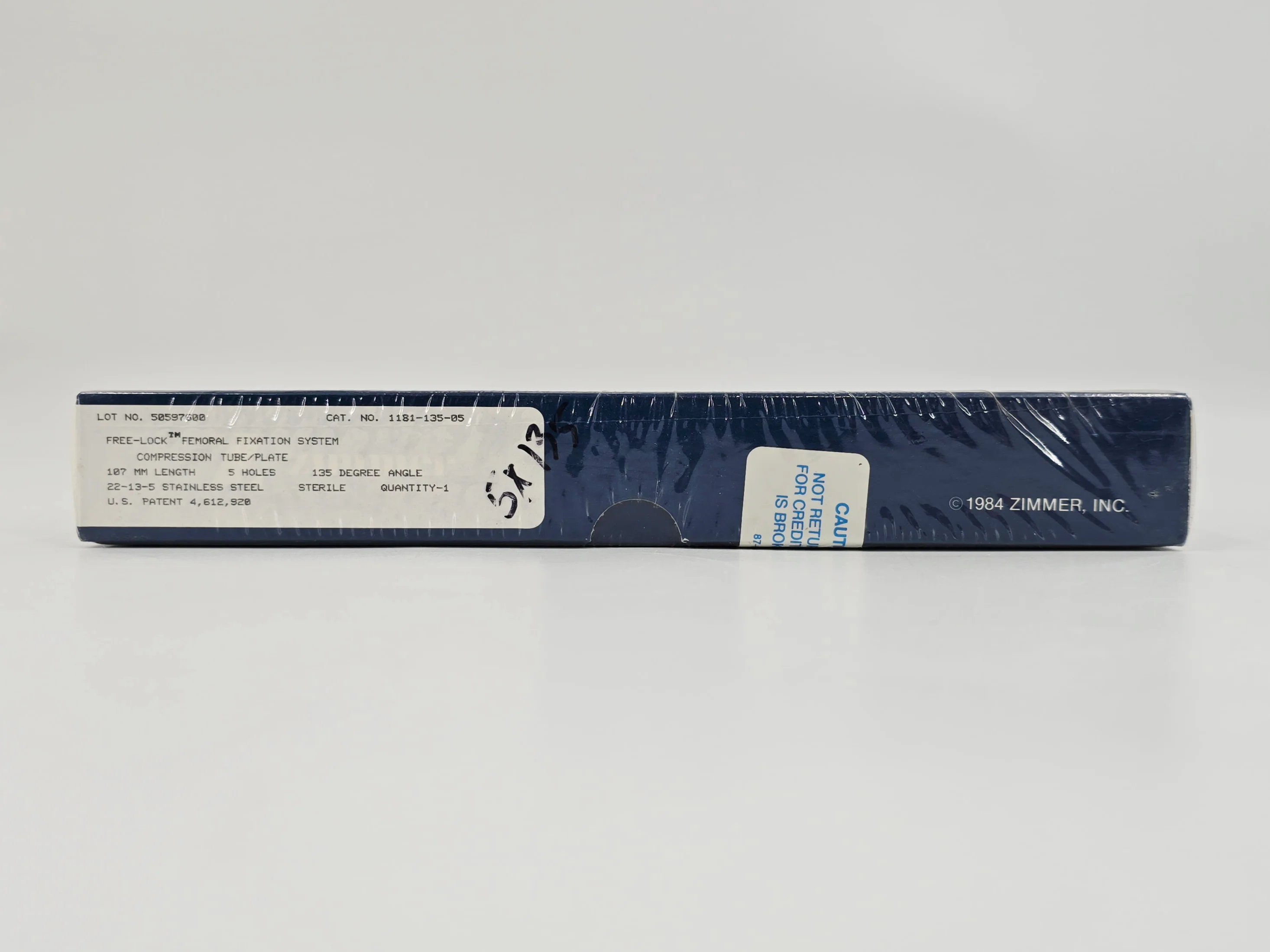 Zimmer Biomet 1181-135-05 Free-Lock Femoral Fixation System Compression Tube/Plate 135° 5 Holes 107mm Length BX/1 - Image 2