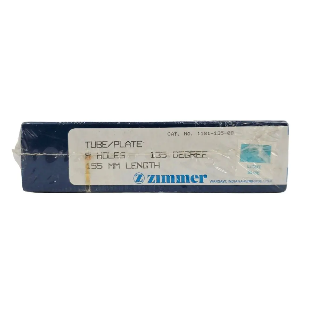 Zimmer Biomet 1181-135-08 Free-Lock Femoral Fixation System Compression Tube/Plate 135° 8 Holes 155mm Length BX/1