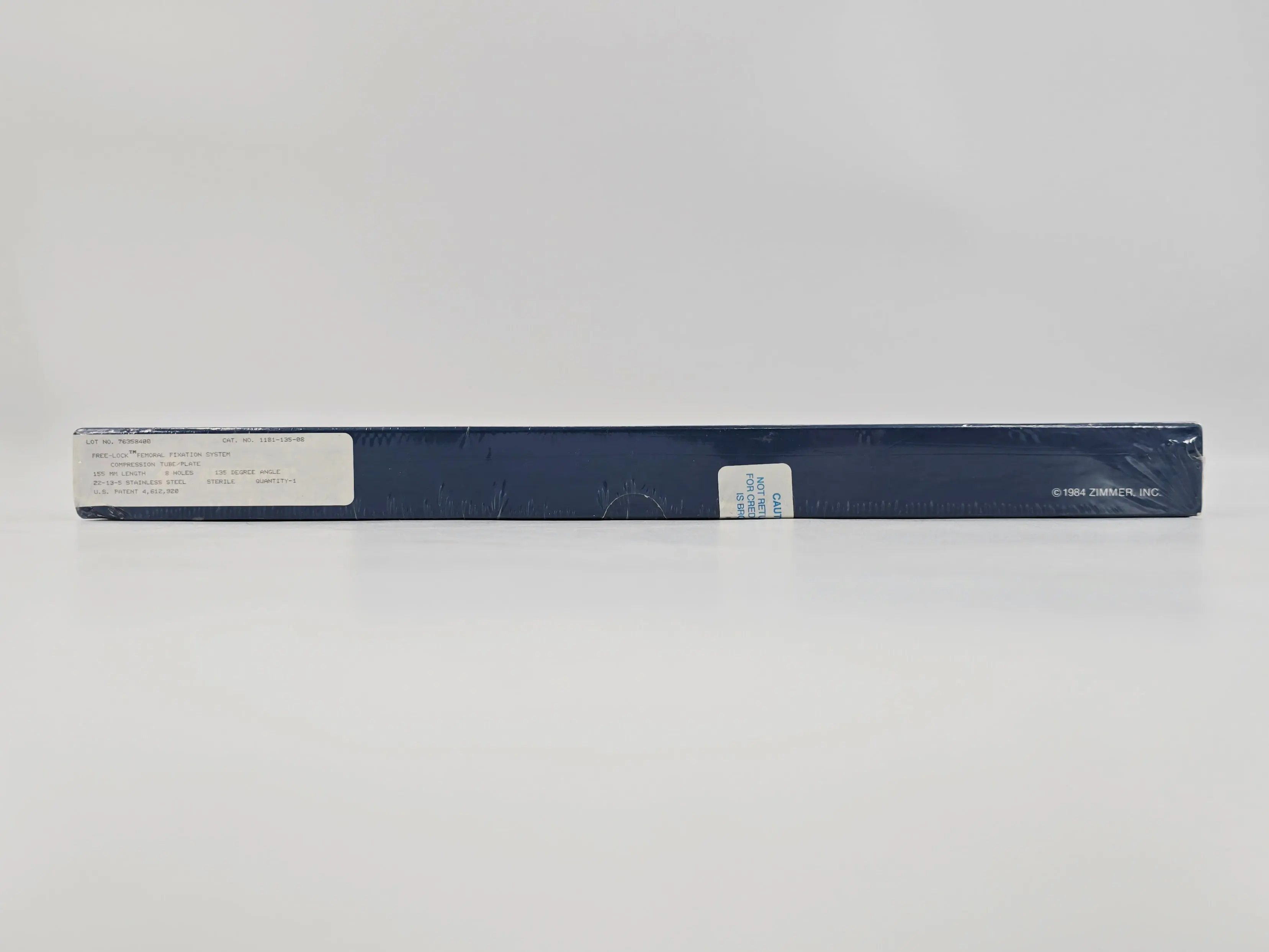 Zimmer Biomet 1181-135-08 Free-Lock Femoral Fixation System Compression Tube/Plate 135° 8 Holes 155mm Length BX/1 - Image 3