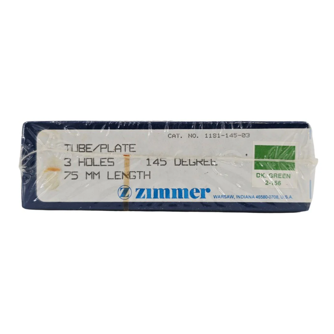 Zimmer Biomet 1181-145-03 Free-Lock Femoral Fixation System Compression Tube/Plate 145° 3 Holes 75mm Length BX/1