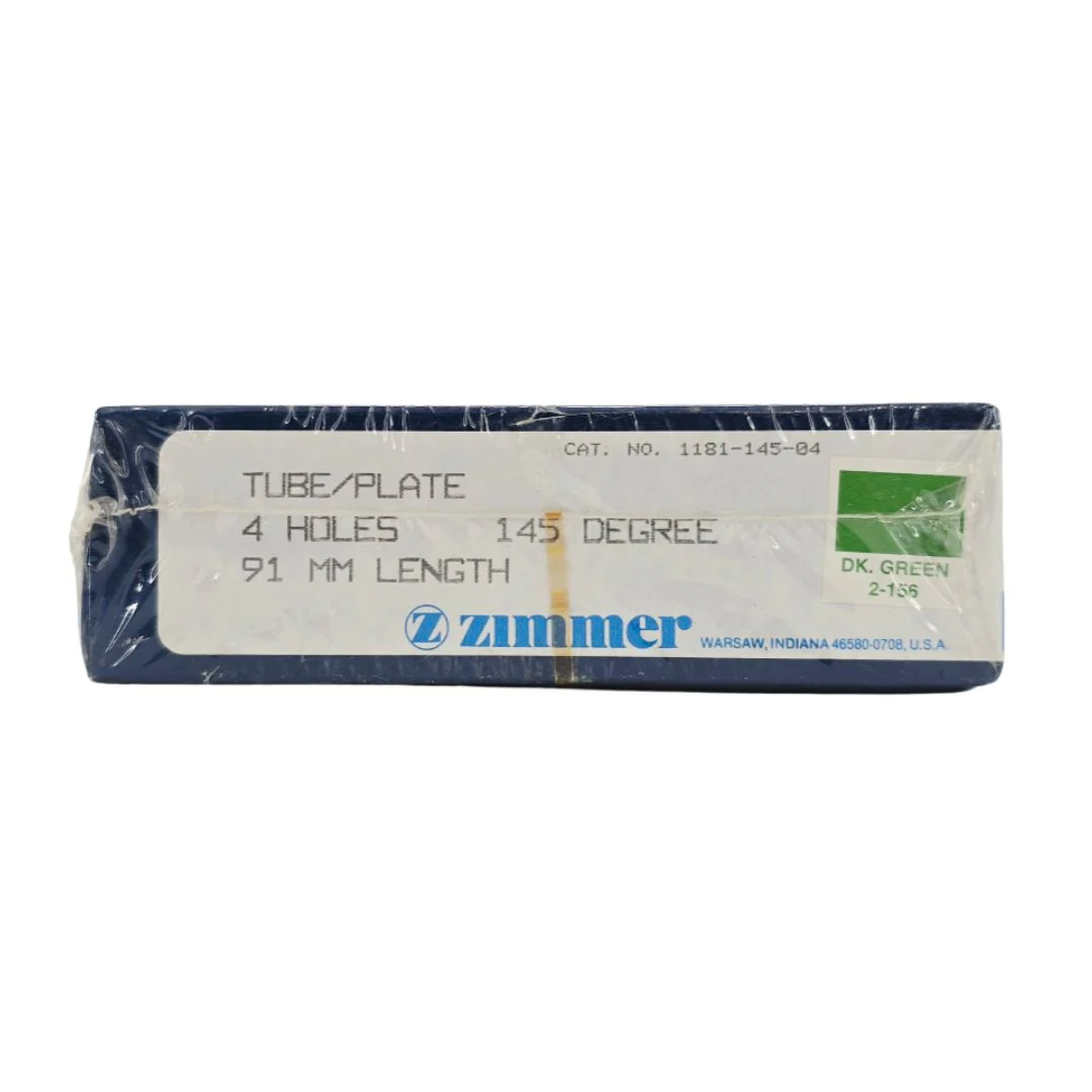 Zimmer Biomet 1181-145-04 Free-Lock Femoral Fixation System Compression Tube/Plate 145° 4 Holes 91mm Length BX/1