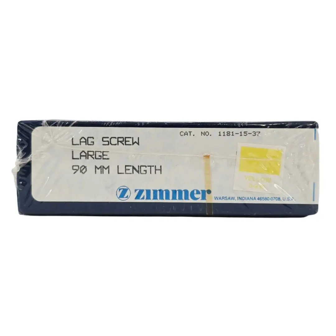 Zimmer Biomet 1181-15-37 Free-Lock Femoral Fixation System Compression Lag Screw Large 15.8mm 90mm Length BX/1