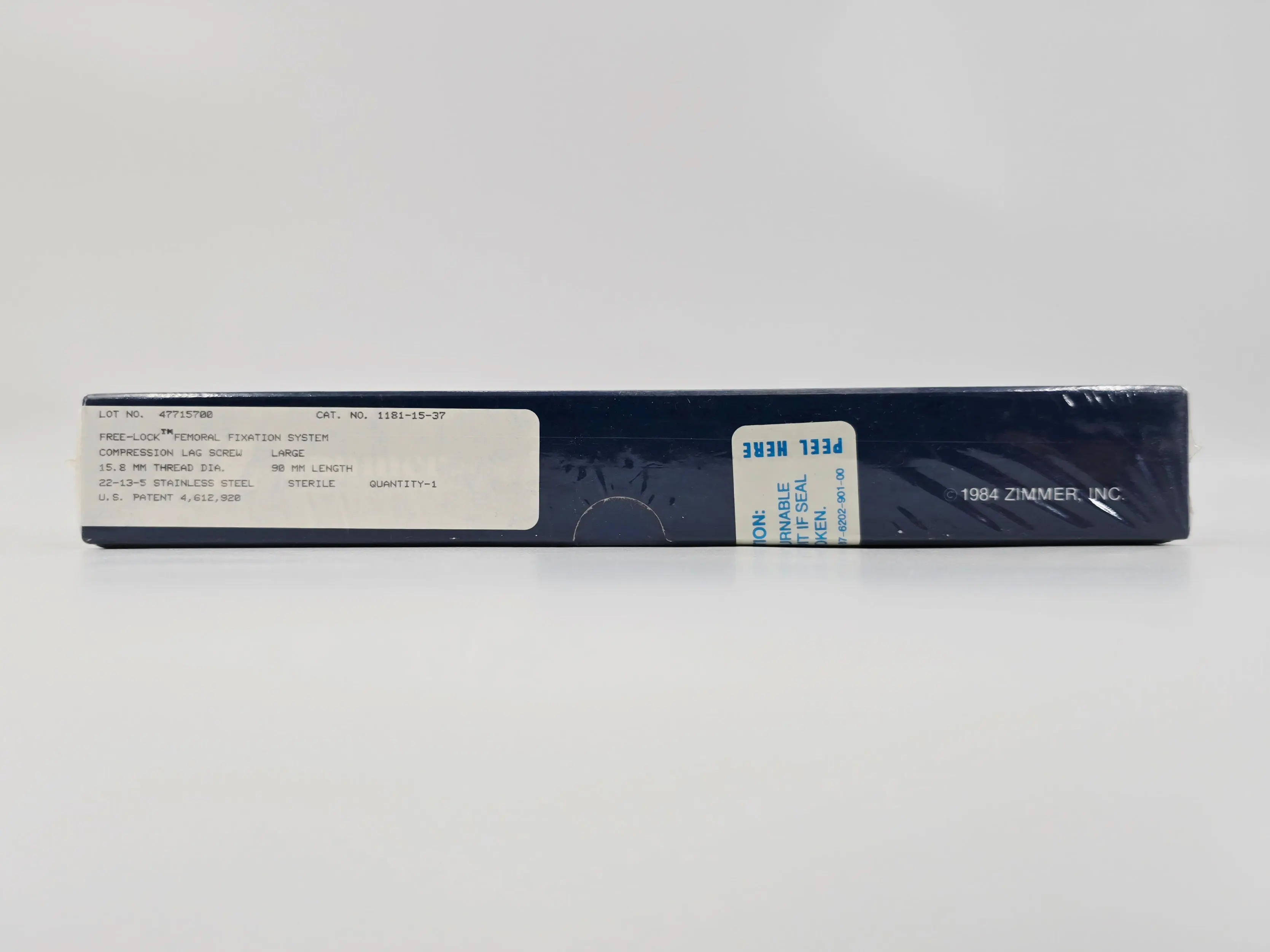 Zimmer Biomet 1181-15-37 Free-Lock Femoral Fixation System Compression Lag Screw Large 15.8mm 90mm Length BX/1 - Image 3