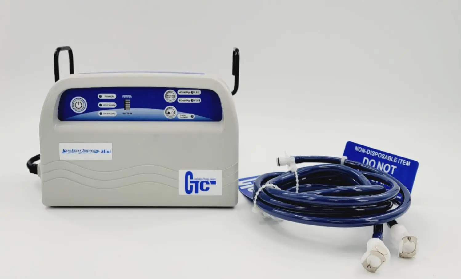 Zimmer CTC VP500DM Supreme Mini DVT Pump w/ Hoses & Medium Set of 2 Calf Sleeves - Image 3