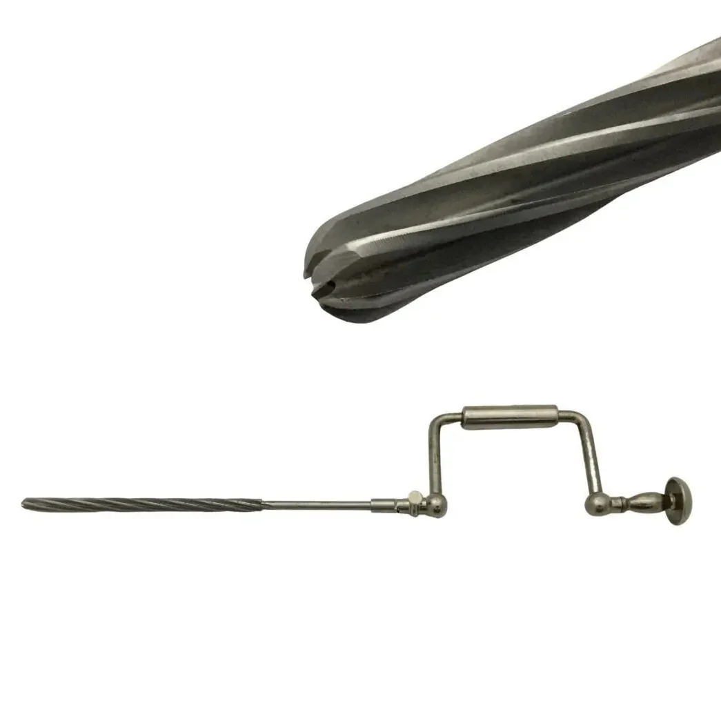 Zimmer Hand Drill w/ Kirschner 9900-12-535 12mm Bone Reamer Drill Bit 21-3/4"