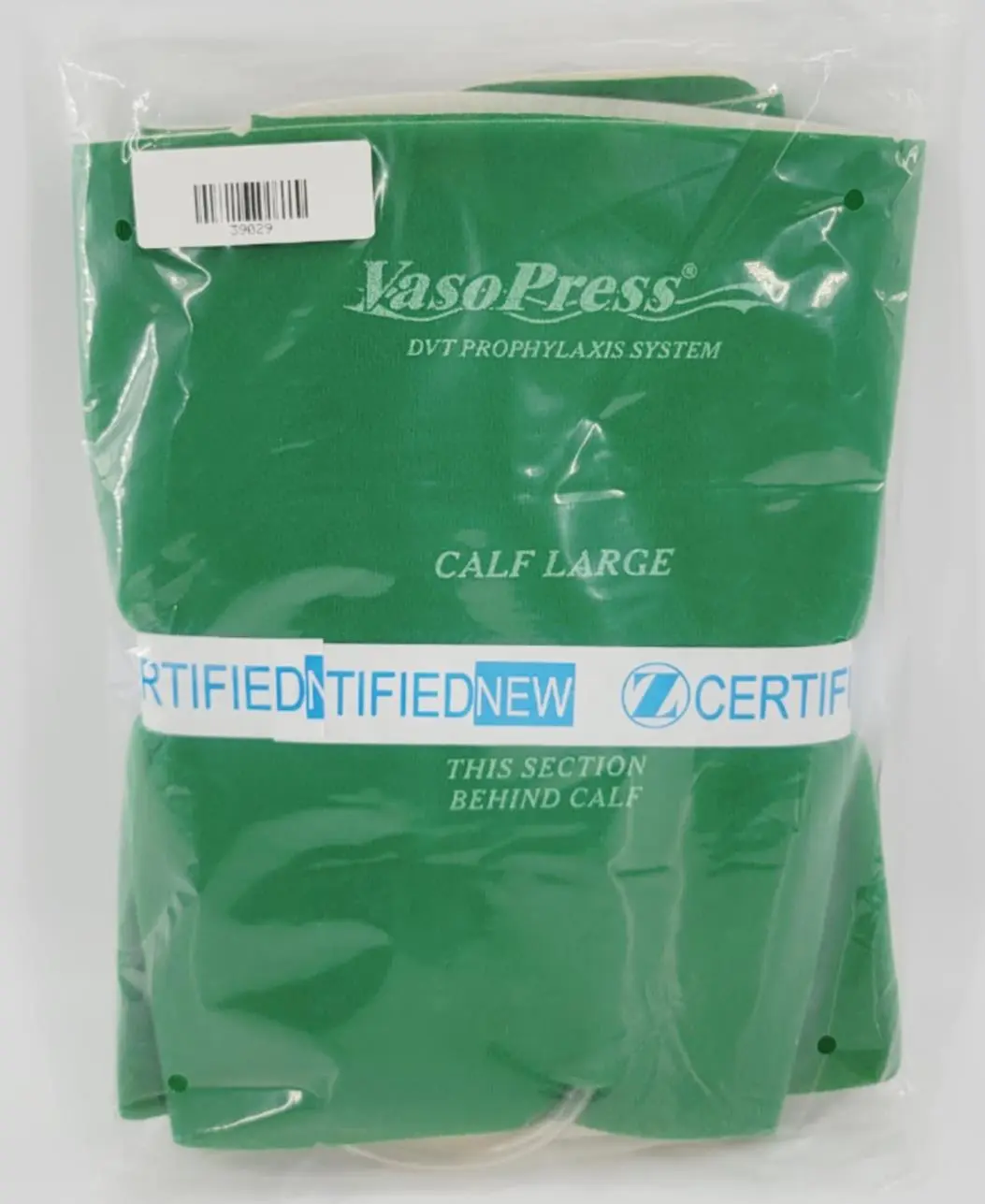 Zimmer VP501LG Vaspress Compression Therapy Green Calf Garment Large 24" - Image 2